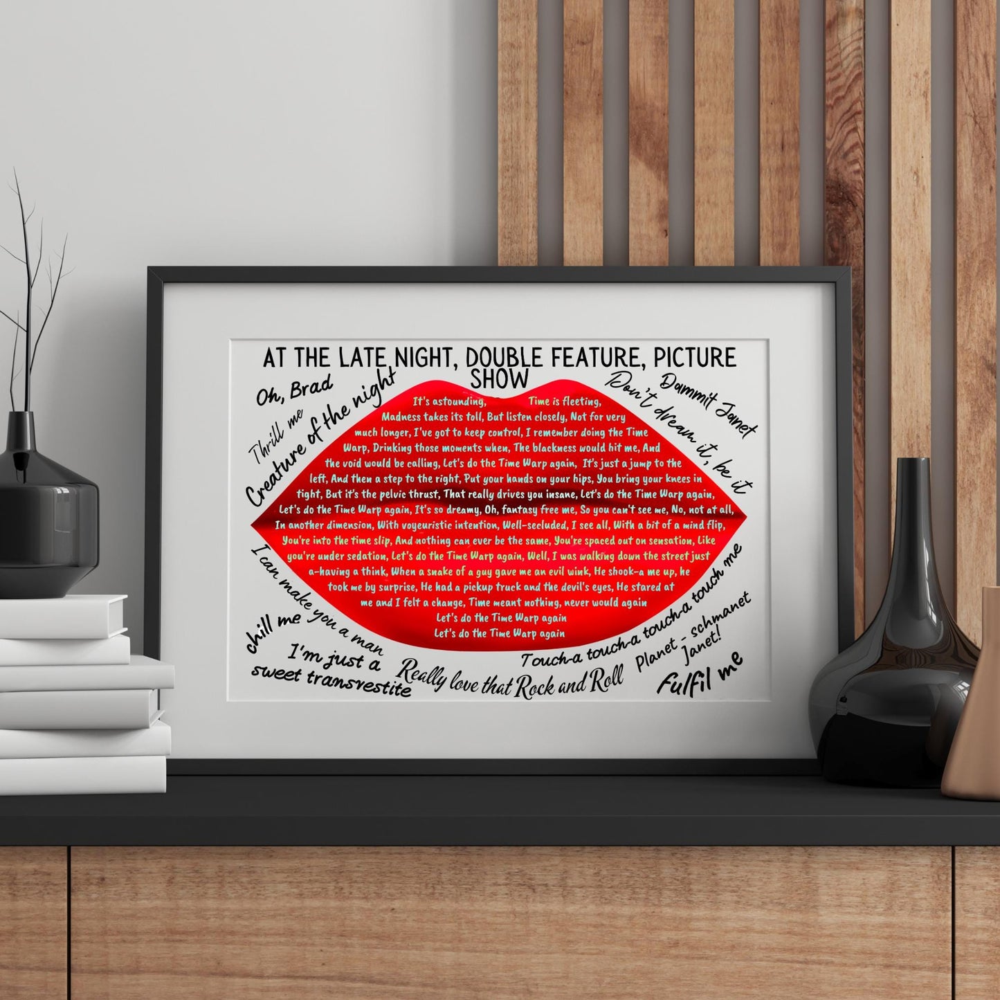 Rocky Horror Picture Show Wall Art, A4 Print, High Quality Poster, Time Warp Lyrics, Movie Quotes, Gothic Decor, Rock Decor, Theatre Art