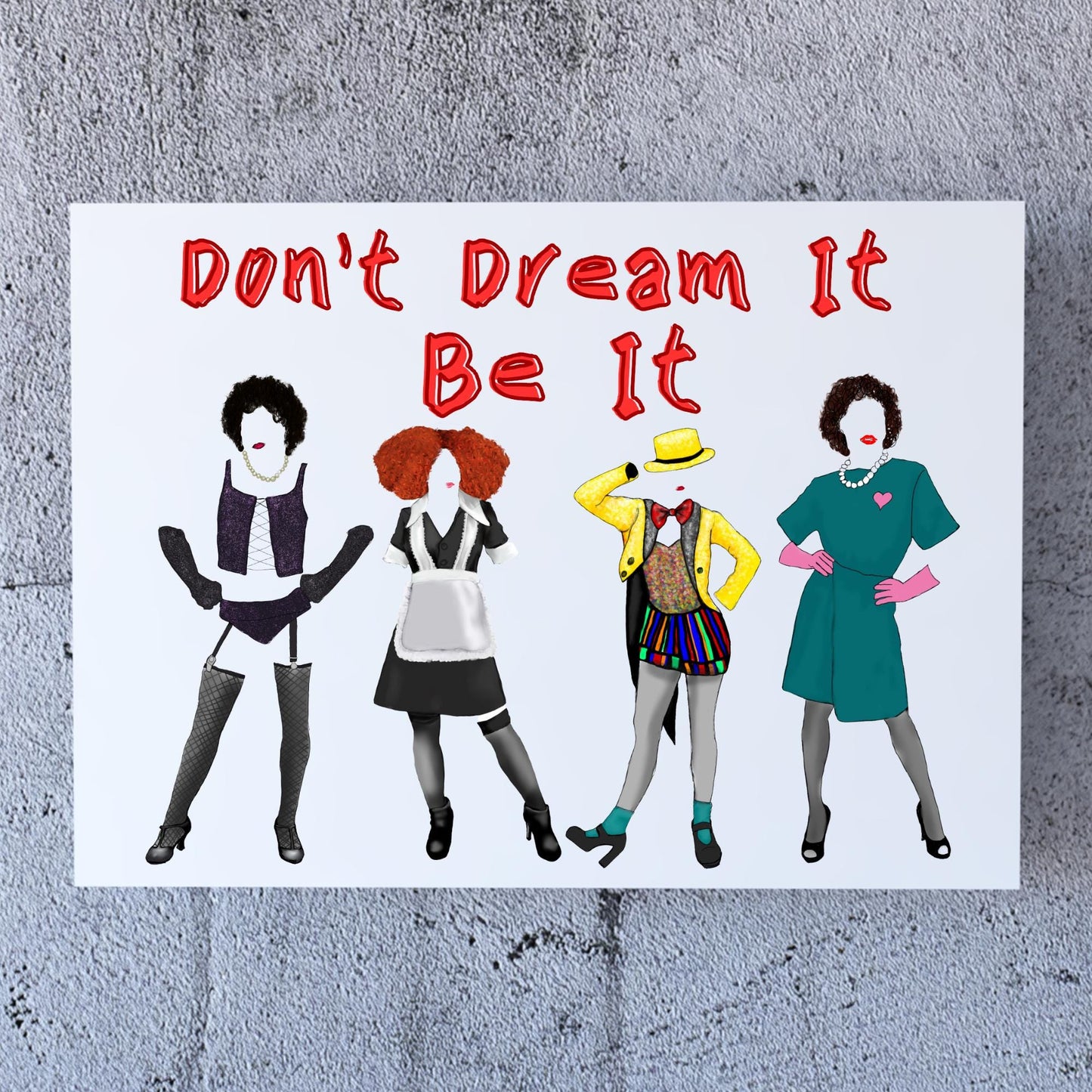 Rocky Horror Picture Show Wall Art, A4 Print, High Quality Poster, Frank N Furter, Movie Quote, Gothic Decor, Rock Decor, Theatre Art,