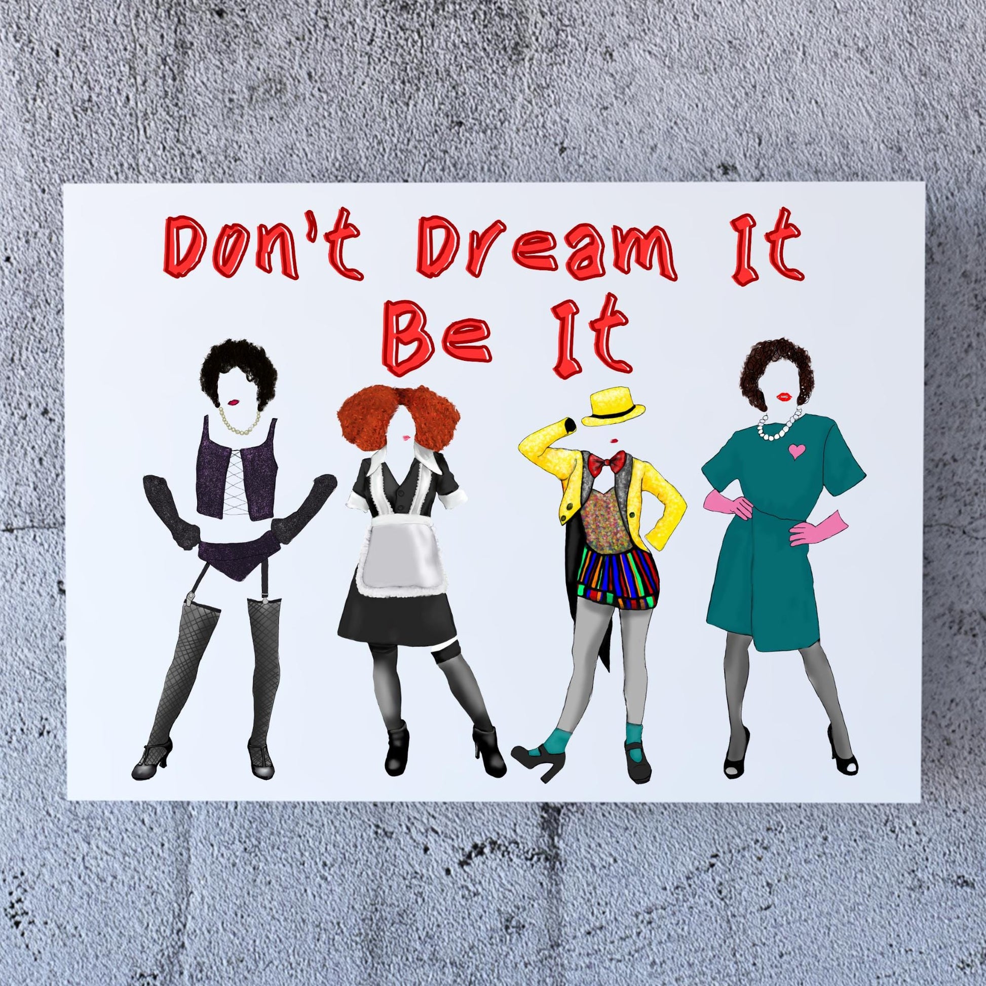 Rocky Horror Picture Show Wall Art, A4 Print, High Quality Poster, Frank N Furter, Movie Quote, Gothic Decor, Rock Decor, Theatre Art,