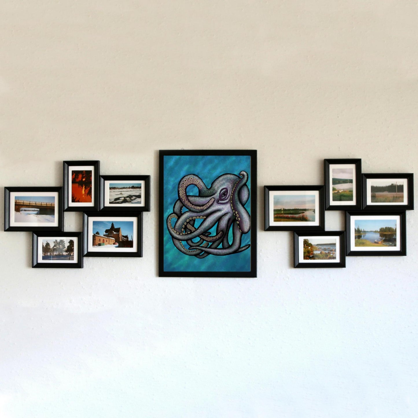 Octopus A4 Print, High Quality Wall Art, Sea Life Art, Marine Art, Octopus Wall Decor, Original Artist Print, Marine Biologist Poster