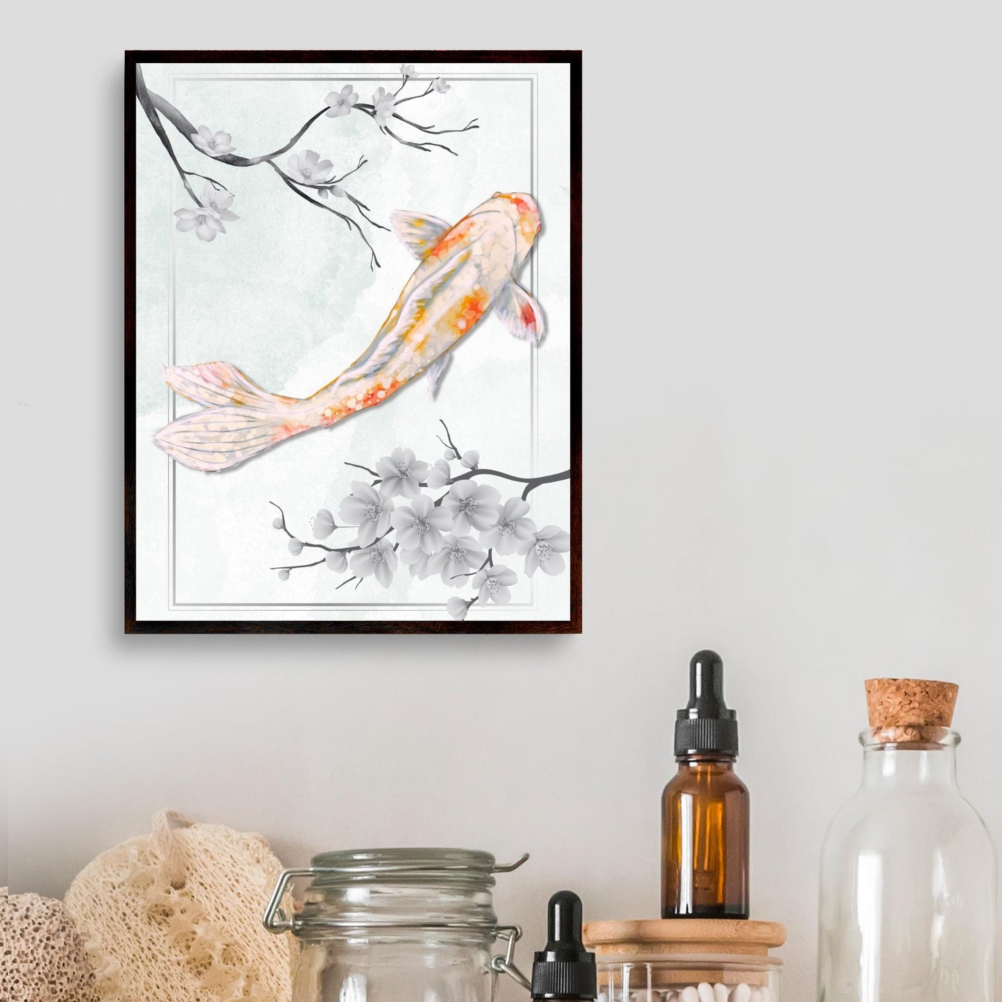Koi Carp A4 Print, High Quality Wall Art, Japanese Inspired Art, Koi Wall Decor, Original Artist Print, Marine Biologist Poster