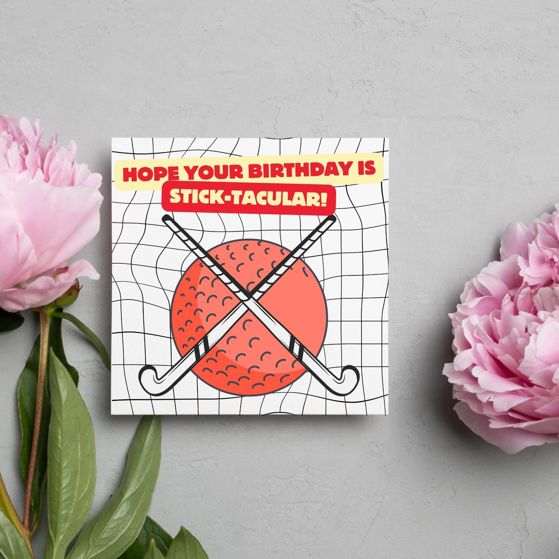 Hockey Birthday Card, Sport Card, Sport Birthday Card, Card for Him, Card for Her, Hockey Stick, Card for Hockey, Field Hockey Card
