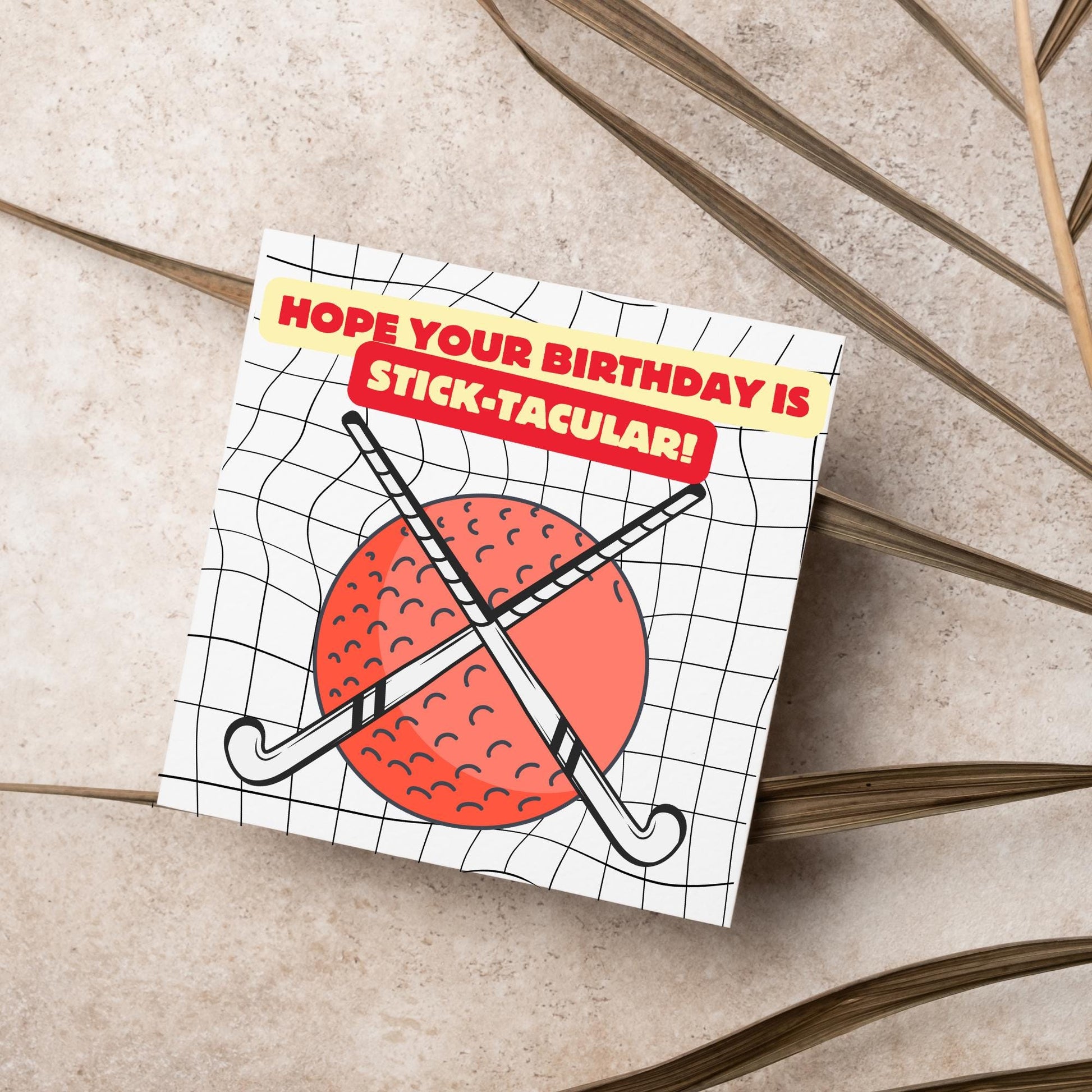 Hockey Birthday Card, Sport Card, Sport Birthday Card, Card for Him, Card for Her, Hockey Stick, Card for Hockey, Field Hockey Card