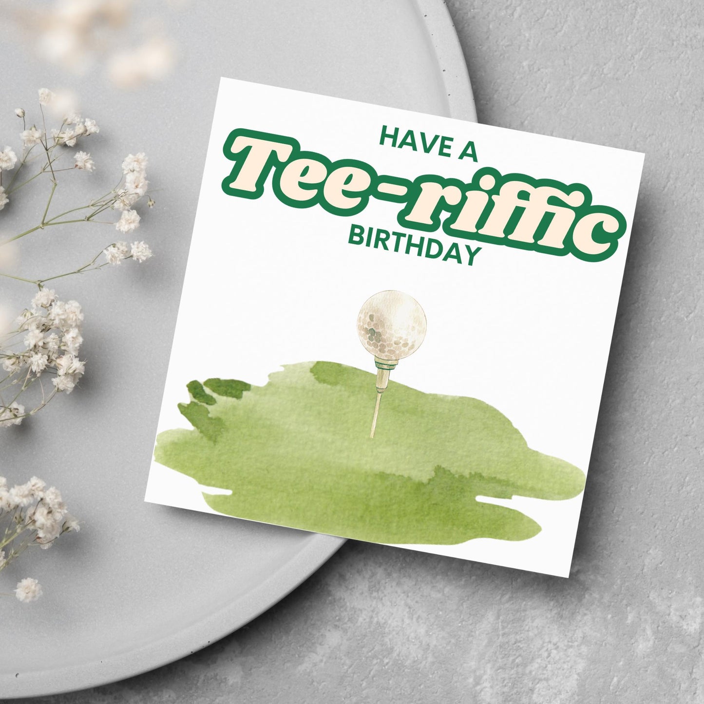 Golf Birthday Card, Birthday Card for Golfer, Golfing Card, Golf Card, Golf Club, Golf Tee, Golf Player, Card for Dad, Card for Grandad