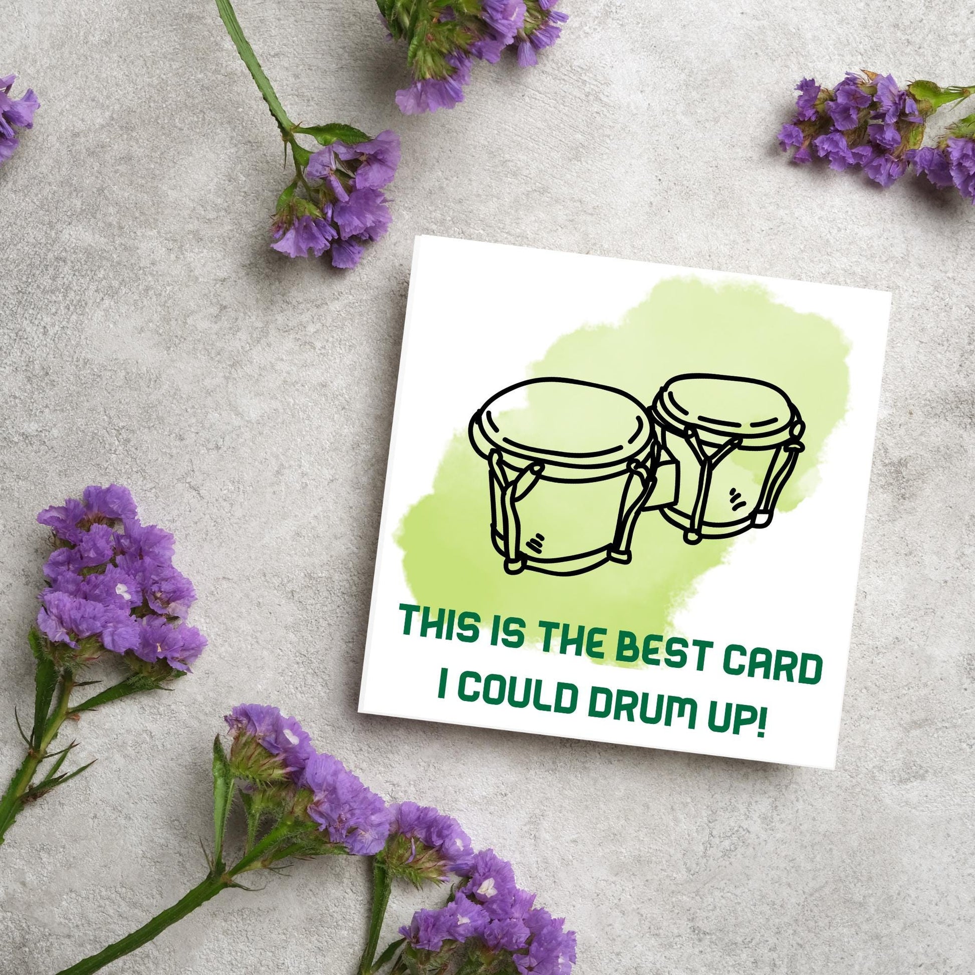 Bongo Birthday Card, Drums Birthday Card, Drummer Birthday Card, Musician Birthday Card, Happy Birthday Card, Card for Son, Card For Friend