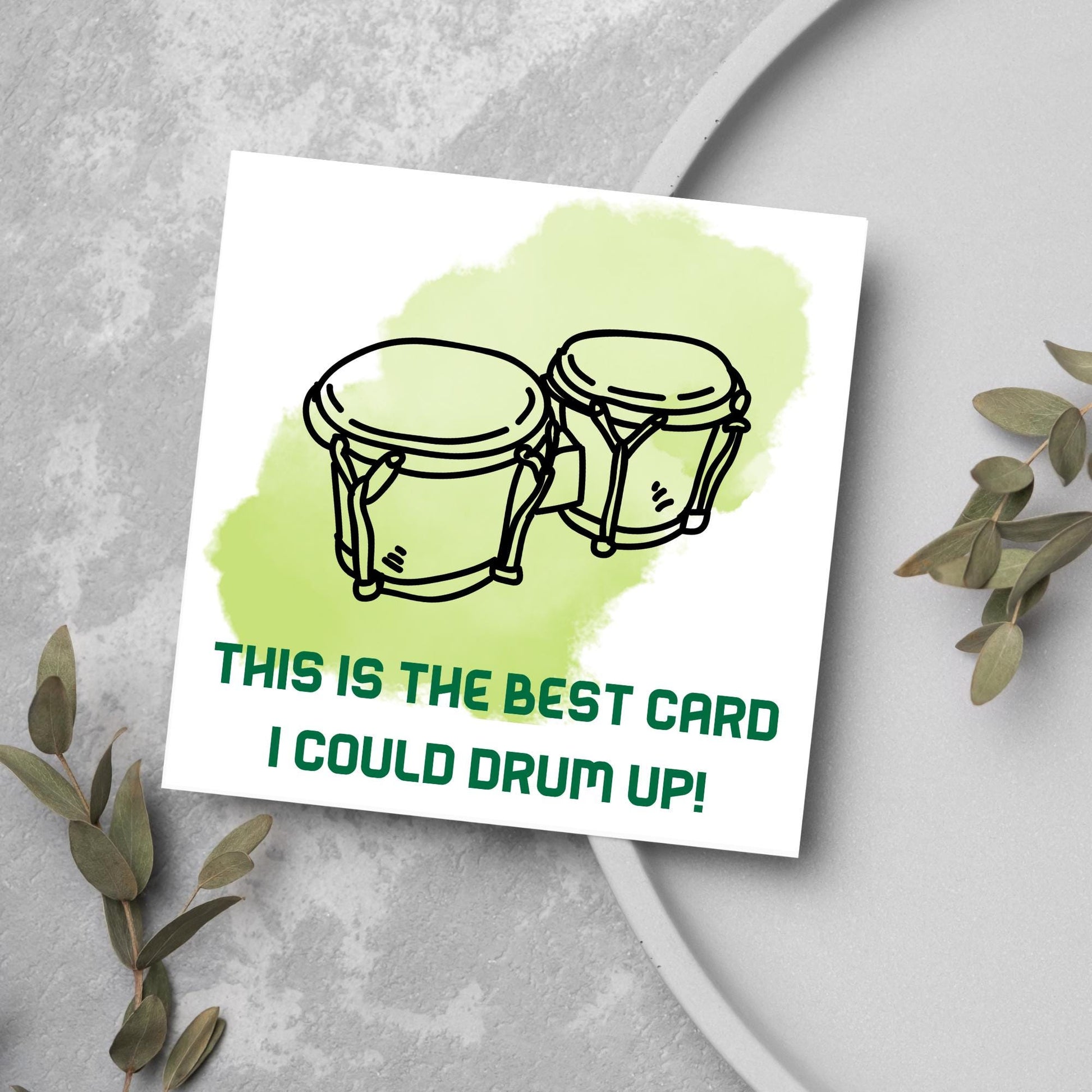 Bongo Birthday Card, Drums Birthday Card, Drummer Birthday Card, Musician Birthday Card, Happy Birthday Card, Card for Son, Card For Friend