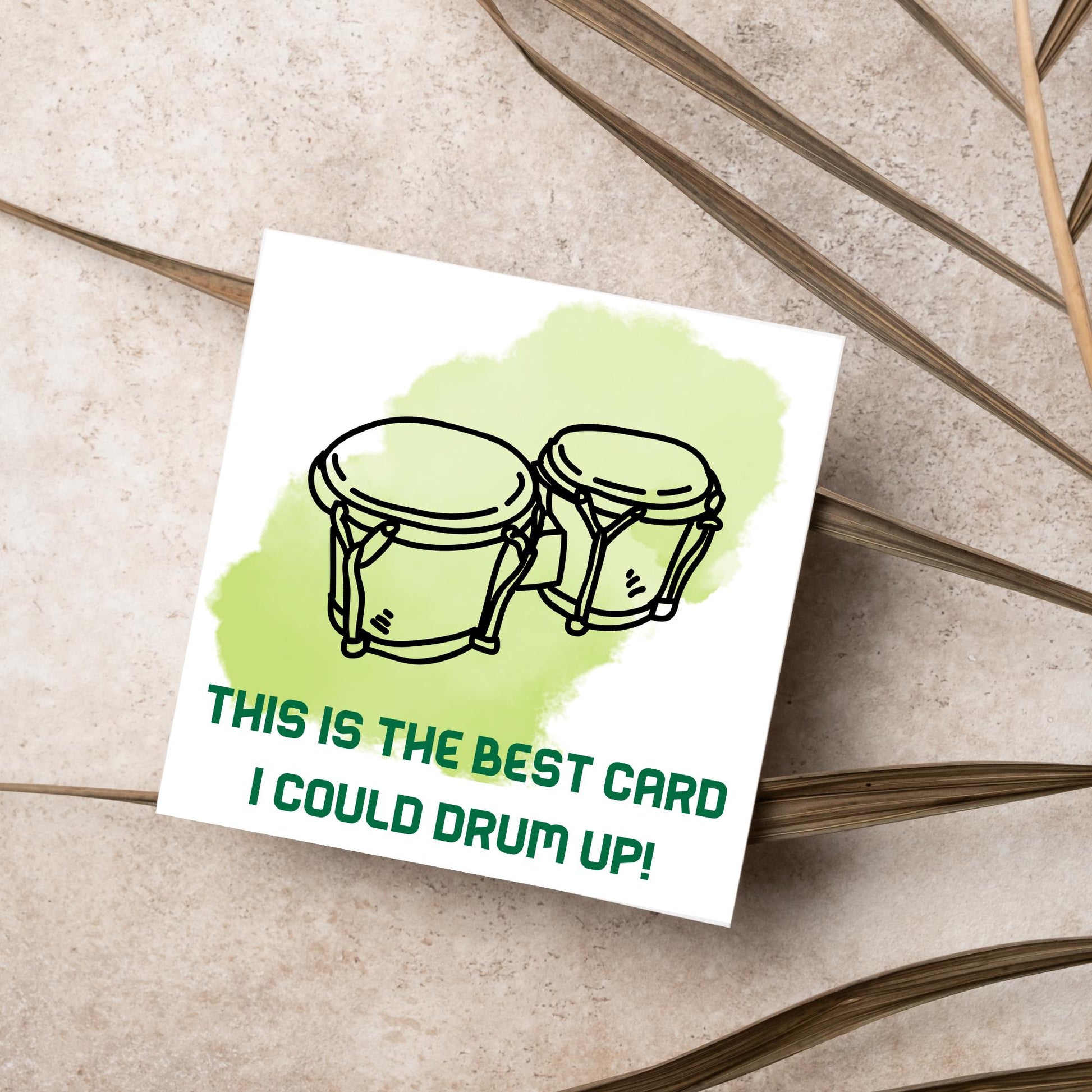 Bongo Birthday Card, Drums Birthday Card, Drummer Birthday Card, Musician Birthday Card, Happy Birthday Card, Card for Son, Card For Friend