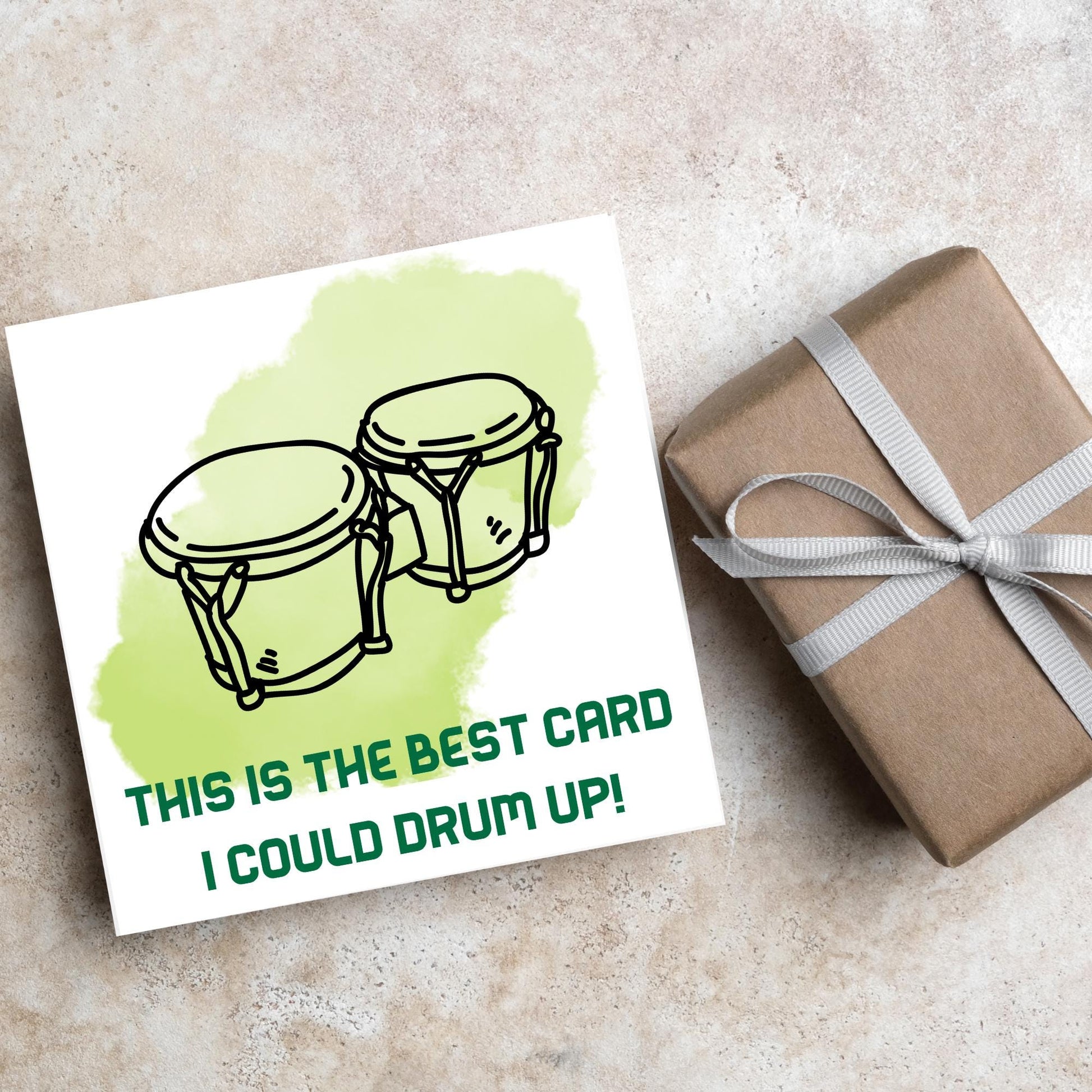 Bongo Birthday Card, Drums Birthday Card, Drummer Birthday Card, Musician Birthday Card, Happy Birthday Card, Card for Son, Card For Friend