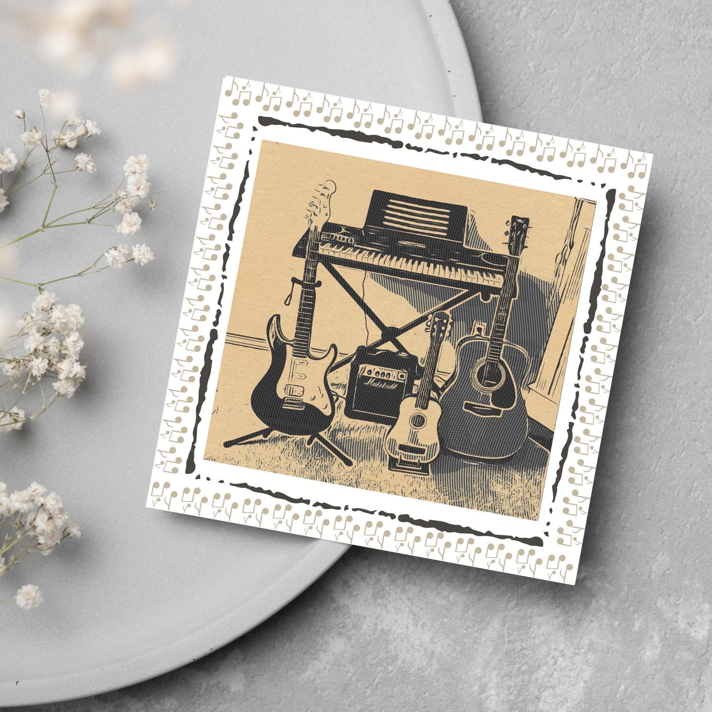 Musicians Birthday Card, Fun Birthday Card for Musicians, Happy Birthday Band Card, Rock Band Card Birthday Card for Son