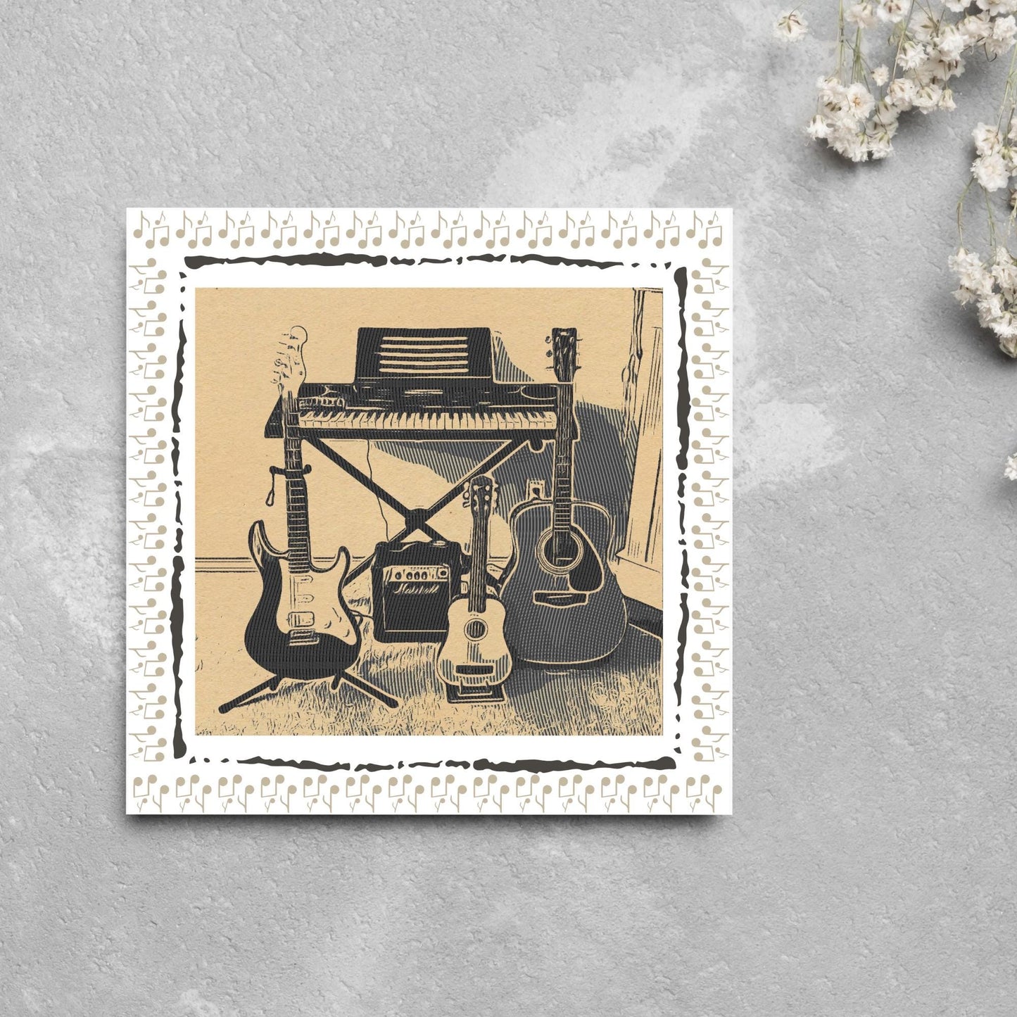 Musicians Birthday Card, Fun Birthday Card for Musicians, Happy Birthday Band Card, Rock Band Card Birthday Card for Son