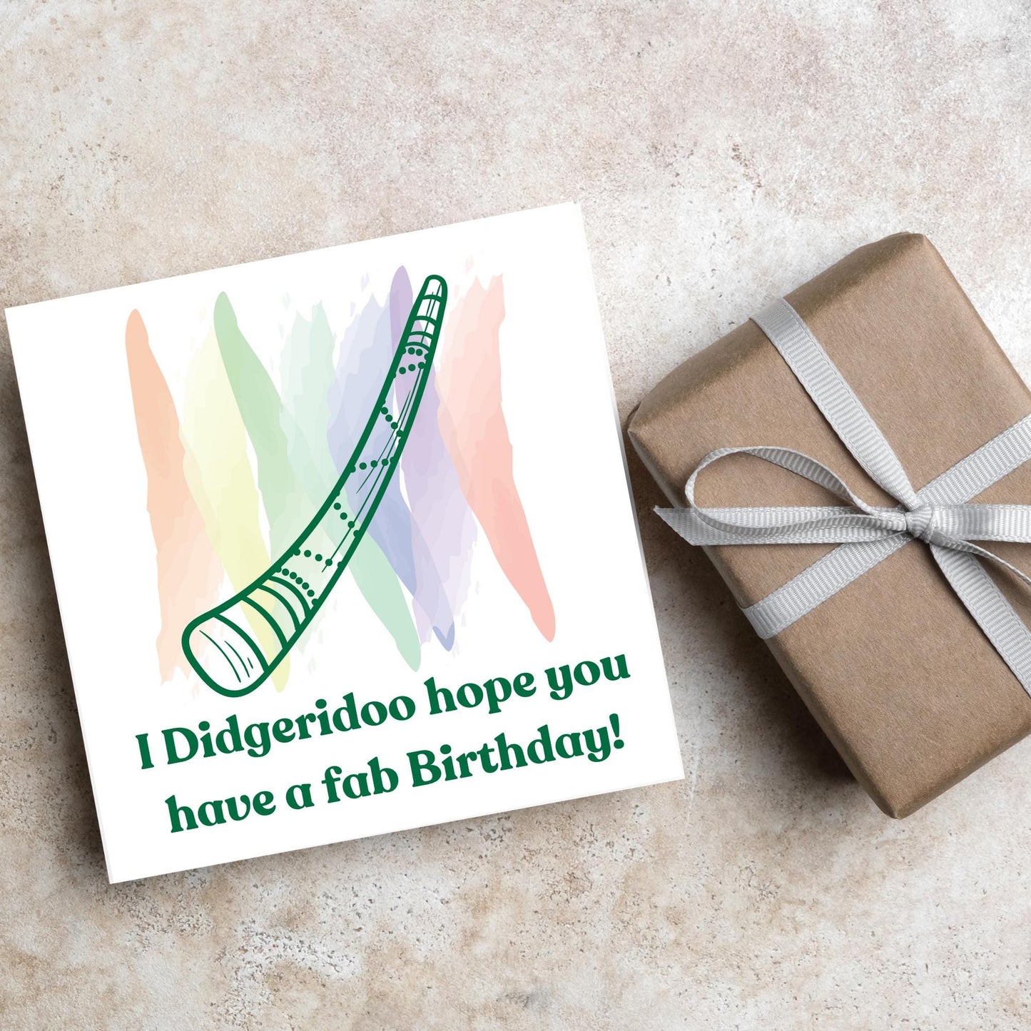 Didgeridoo Birthday Card, Happy Birthday, Card for Musician, Card for Him, Card for Her, Orchestra Music Card, Music, Didge Birthday Card