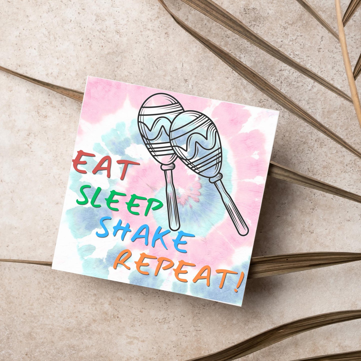 Maracas Birthday Card, Happy Birthday, Card for Musician, Card for Him, Card for Her, Orchestra Music Card, Music, Percussion Birthday Card