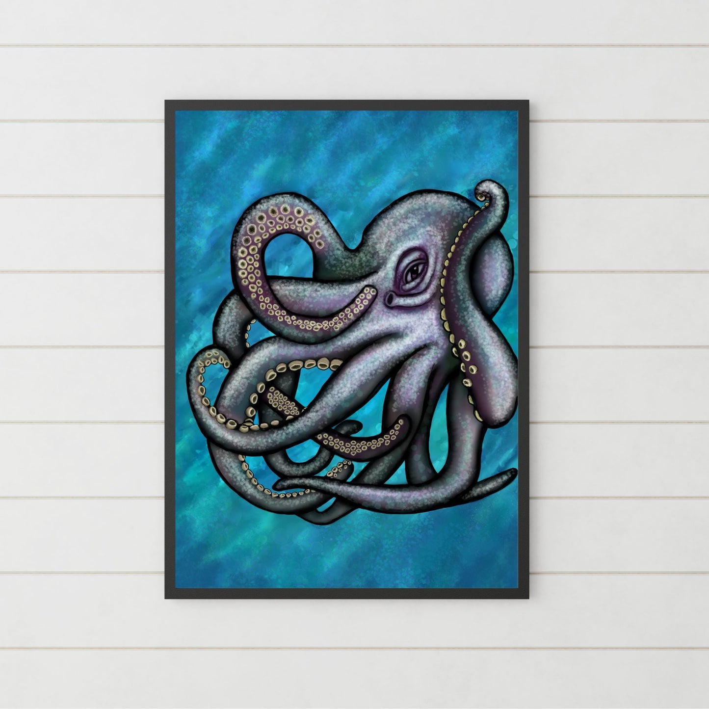 Octopus A4 Print, High Quality Wall Art, Sea Life Art, Marine Art, Octopus Wall Decor, Original Artist Print, Marine Biologist Poster