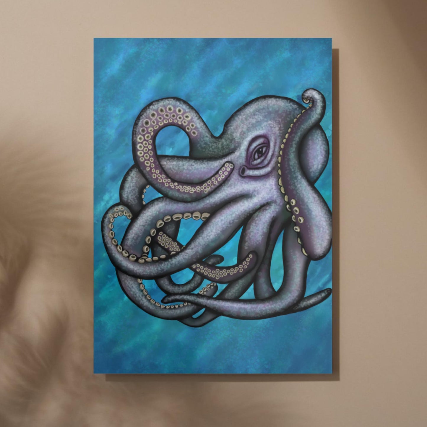 Octopus A4 Print, High Quality Wall Art, Sea Life Art, Marine Art, Octopus Wall Decor, Original Artist Print, Marine Biologist Poster