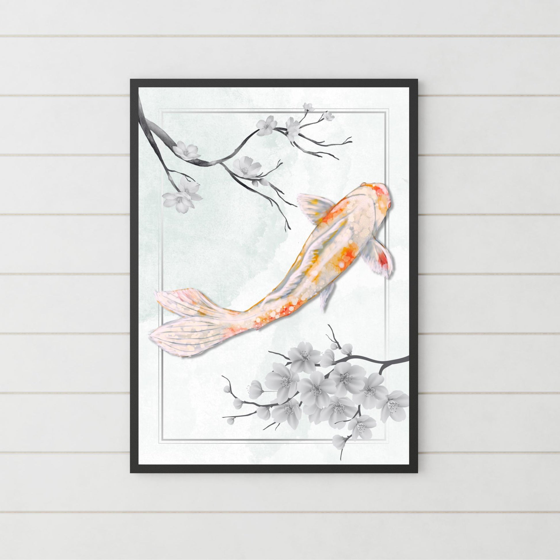 Koi Carp A4 Print, High Quality Wall Art, Japanese Inspired Art, Koi Wall Decor, Original Artist Print, Marine Biologist Poster