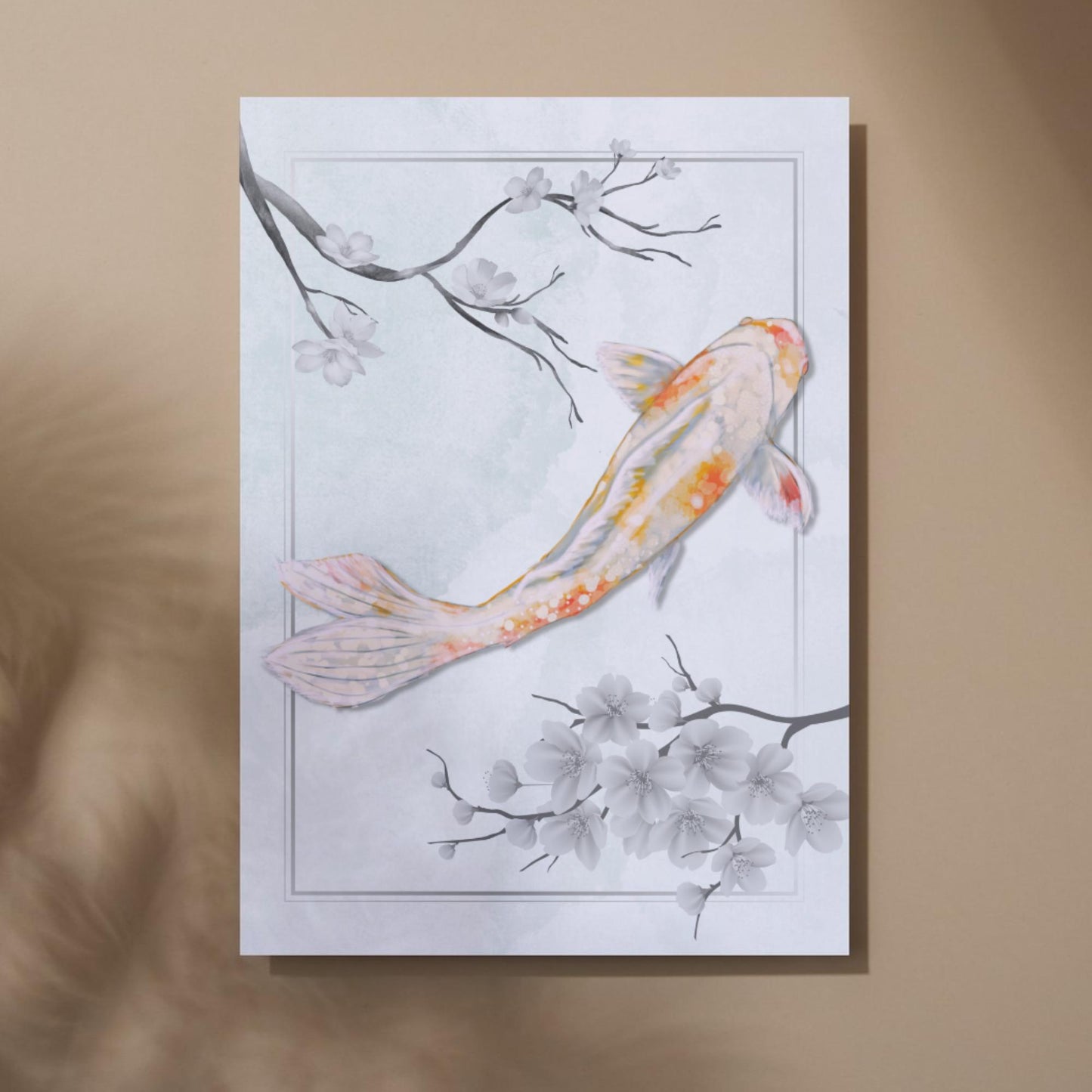 Koi Carp A4 Print, High Quality Wall Art, Japanese Inspired Art, Koi Wall Decor, Original Artist Print, Marine Biologist Poster
