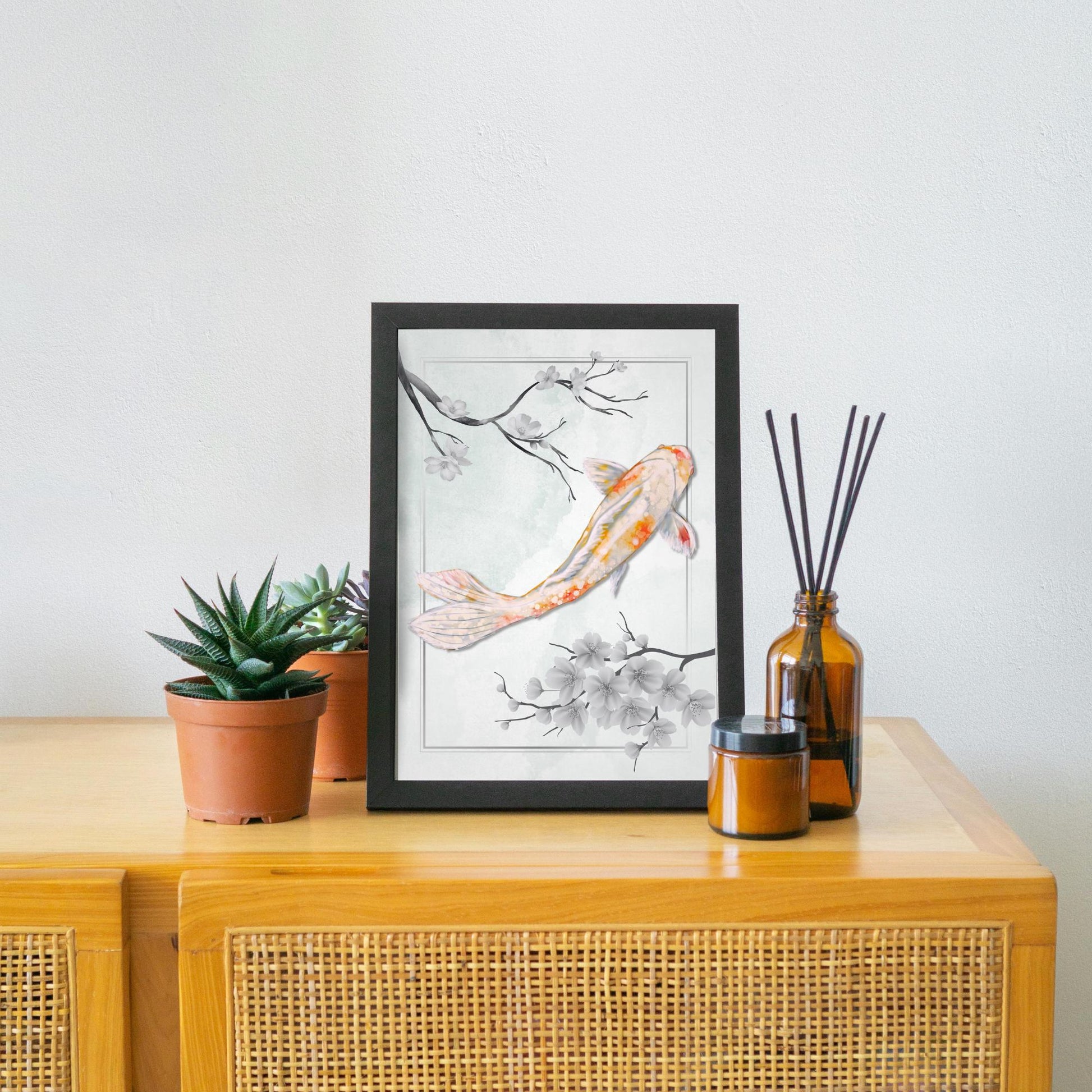 Koi Carp A4 Print, High Quality Wall Art, Japanese Inspired Art, Koi Wall Decor, Original Artist Print, Marine Biologist Poster