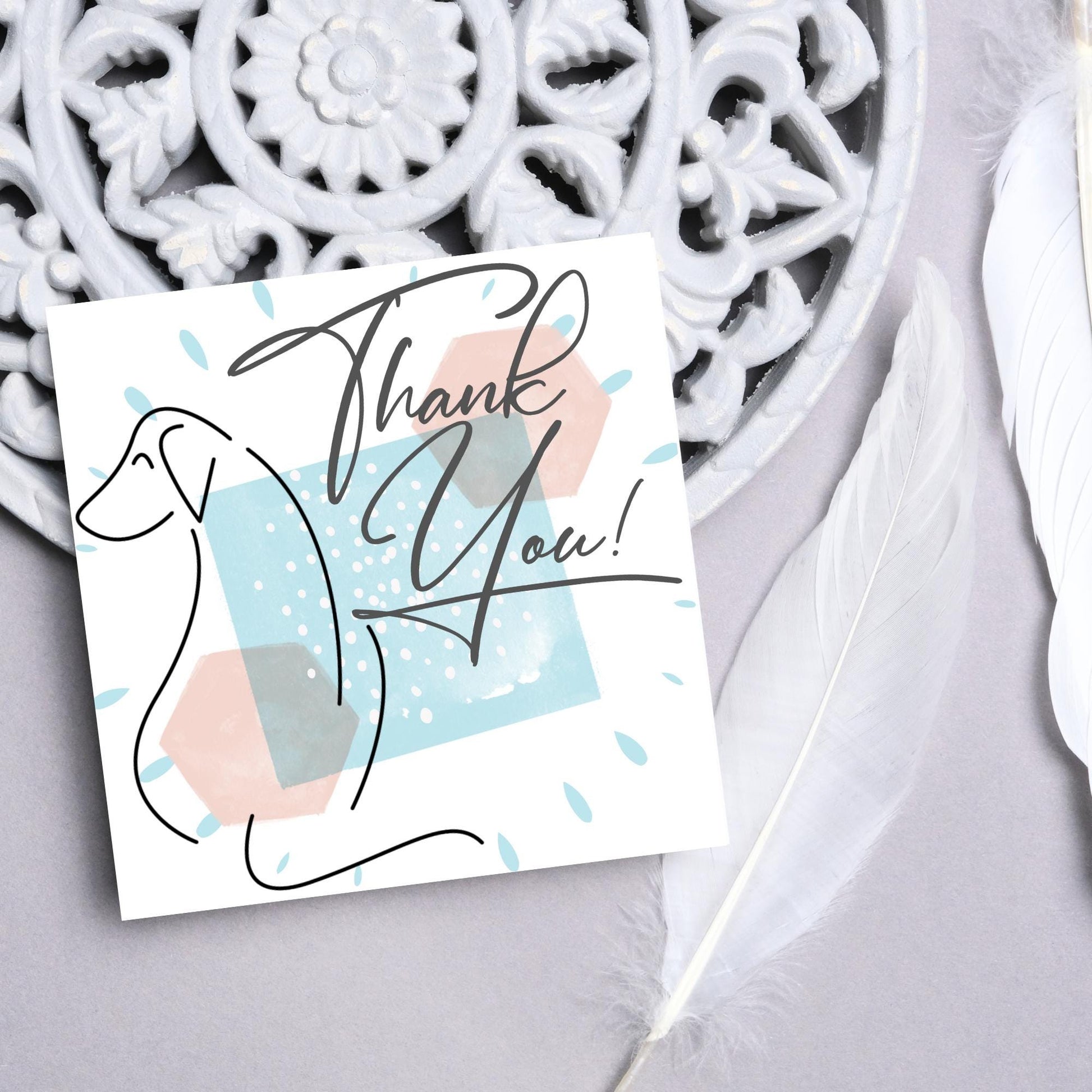 Thank You Card for Pet Sitting, Card For Pet Sitter, Thanks for Looking After Dog, Thanks for Looking After Cat, Thankyou Dog Walking
