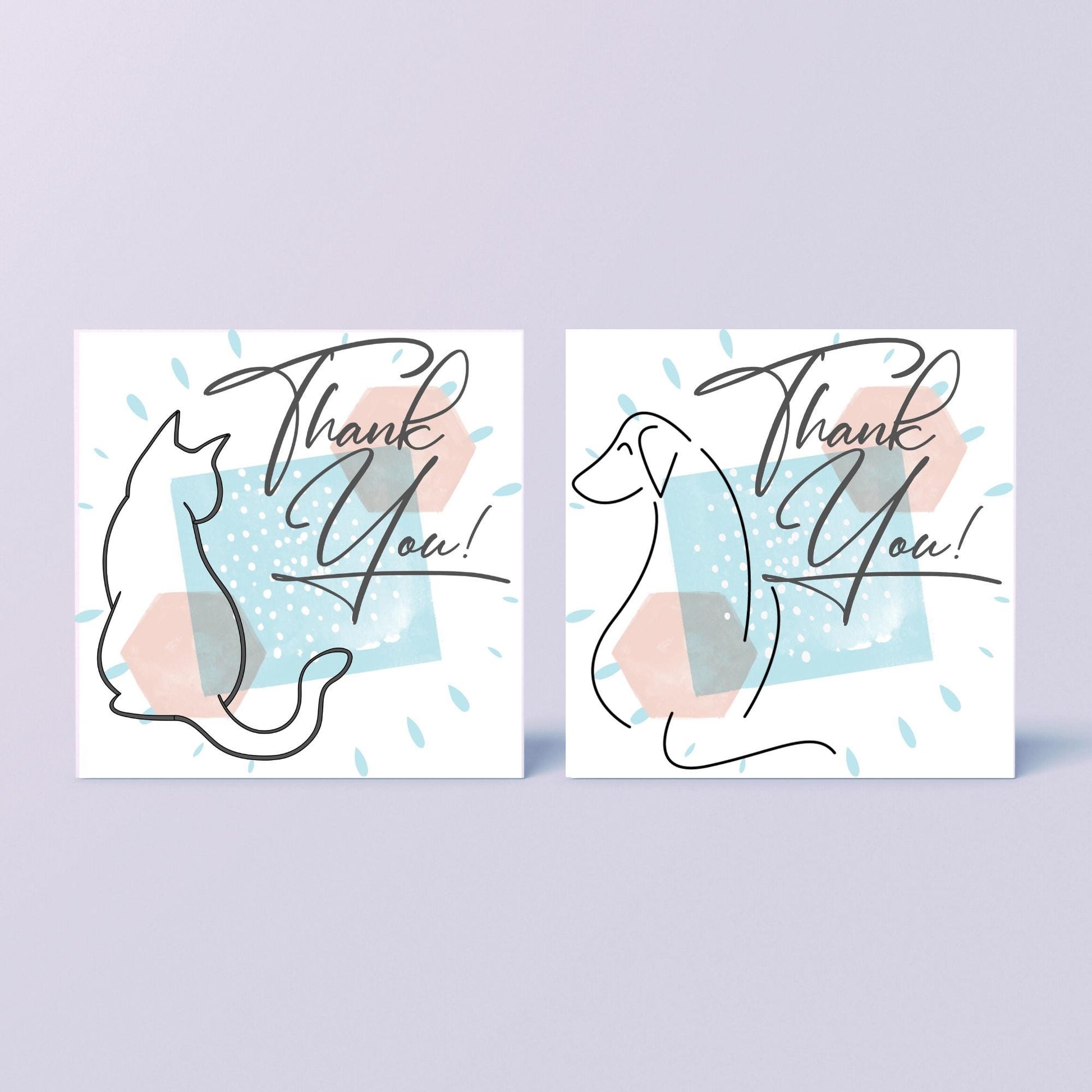 Thank You Card for Pet Sitting, Card For Pet Sitter, Thanks for Looking After Dog, Thanks for Looking After Cat, Thankyou Dog Walking