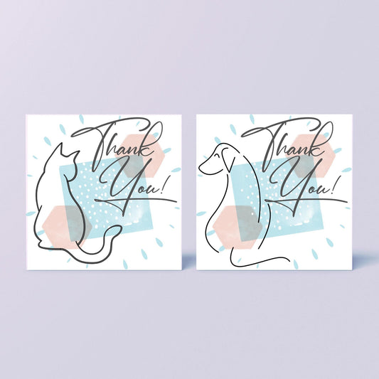 Thank You Card for Pet Sitting, Card For Pet Sitter, Thanks for Looking After Dog, Thanks for Looking After Cat, Thankyou Dog Walking