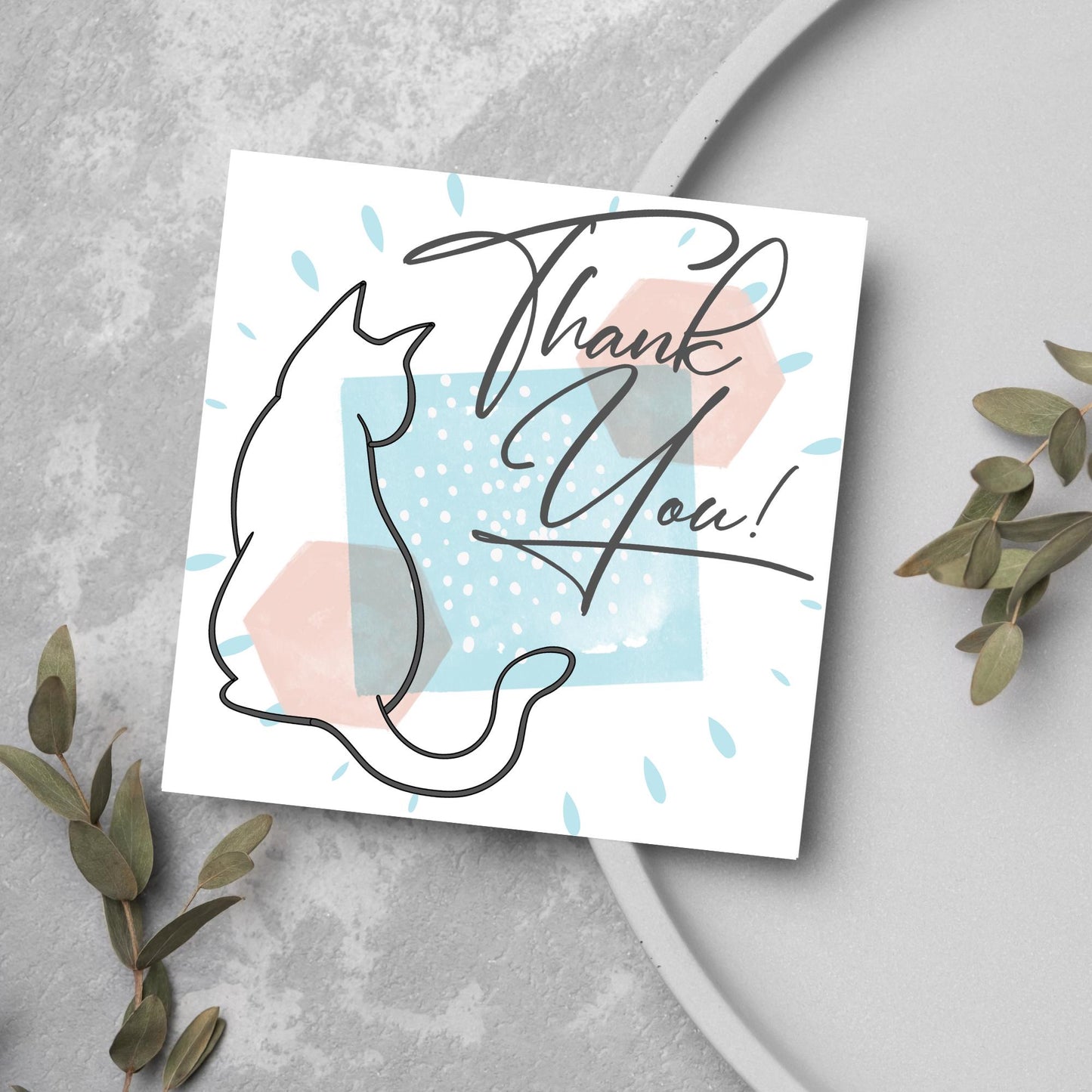 Thank You Card for Pet Sitting, Card For Pet Sitter, Thanks for Looking After Dog, Thanks for Looking After Cat, Thankyou Dog Walking