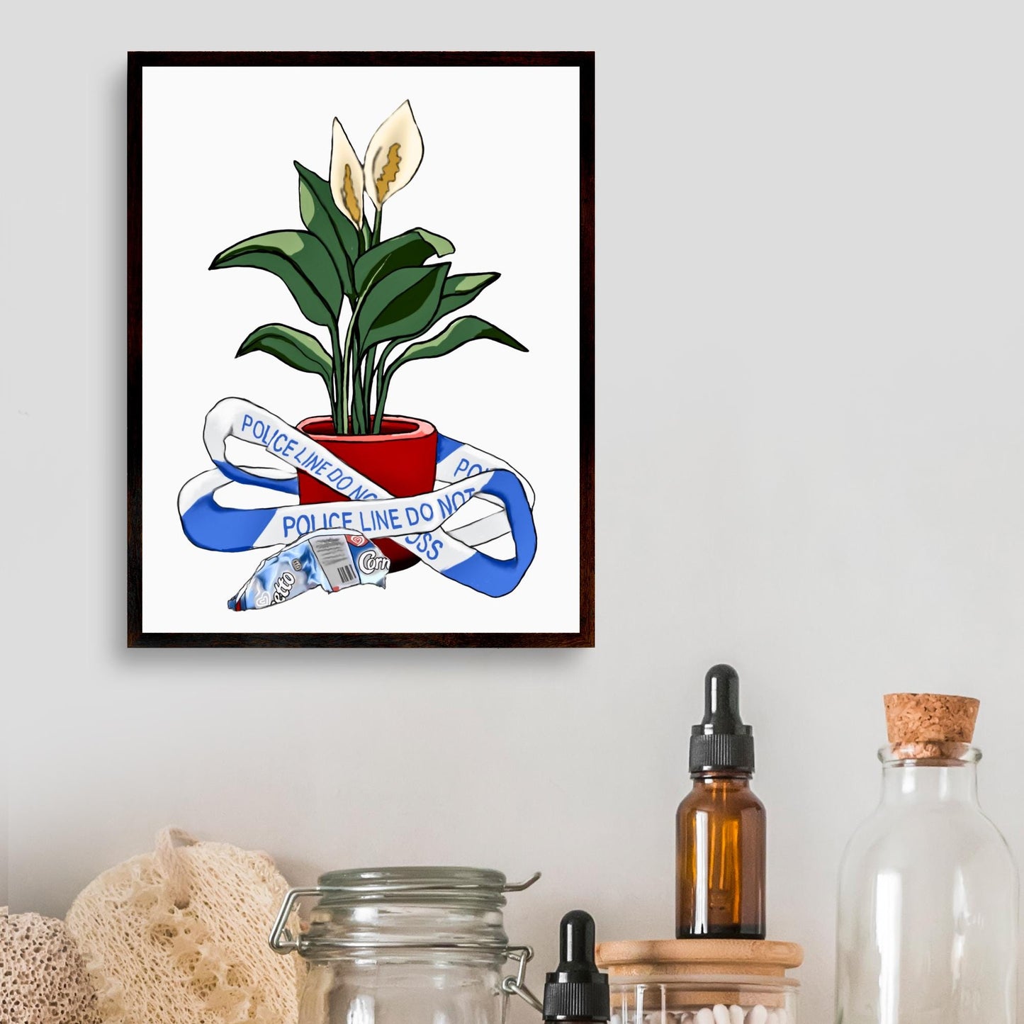 Hot Fuzz Wall Art, A4 Print, High Quality Poster, Edgar Wright Movies, Cornetto Trilogy Poster, Nick Frost, Peace Lily, The Greater Good