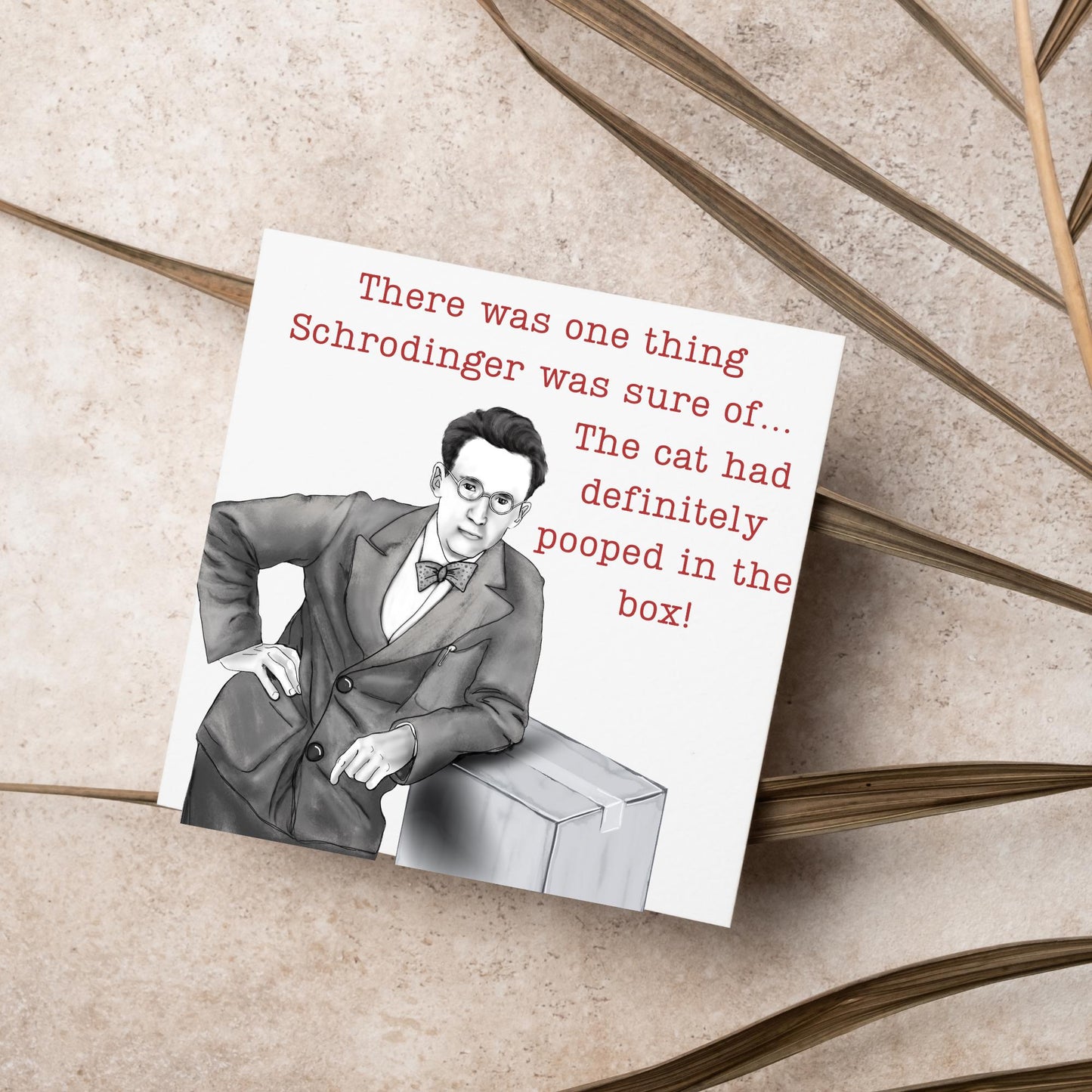 Psychology Birthday Card, Funny Philosophy Card, Schrodinger Card, Classic Joke Card, Funny Card for Psychologist, Schrodingers Cat
