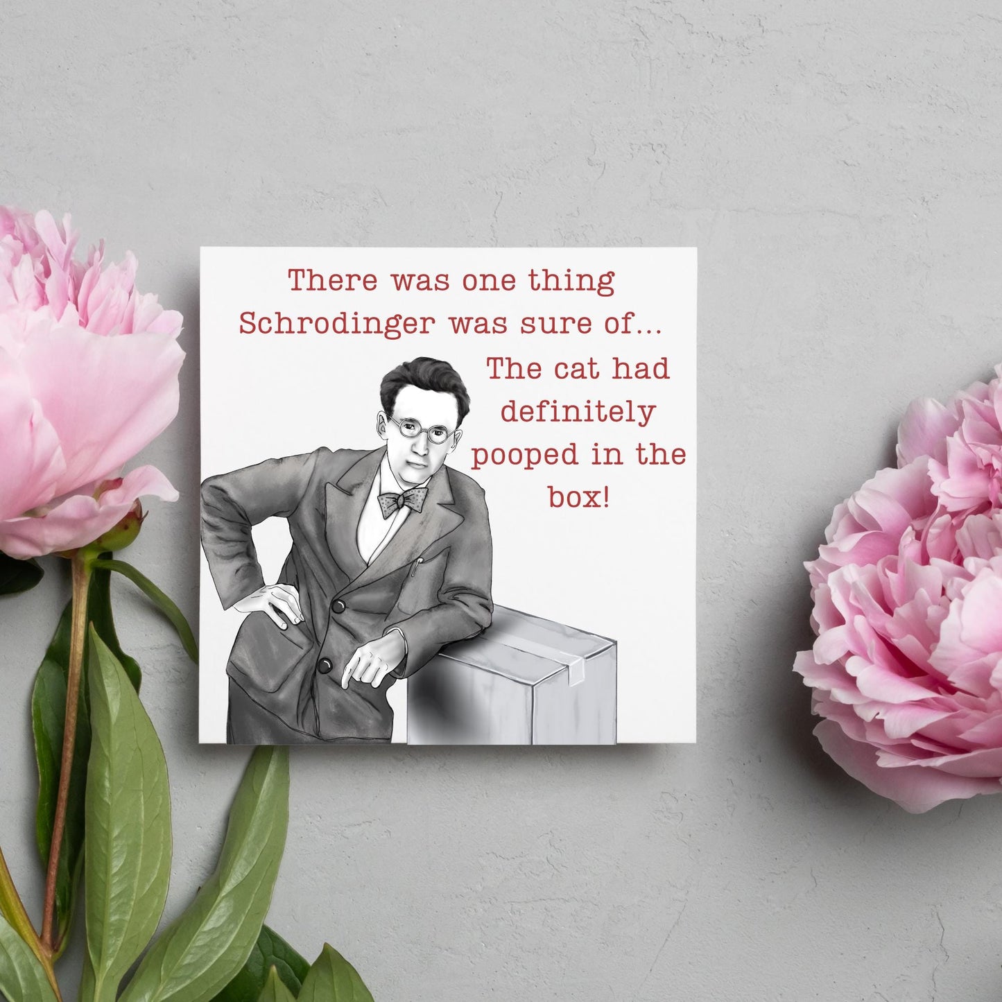 Psychology Birthday Card, Funny Philosophy Card, Schrodinger Card, Classic Joke Card, Funny Card for Psychologist, Schrodingers Cat