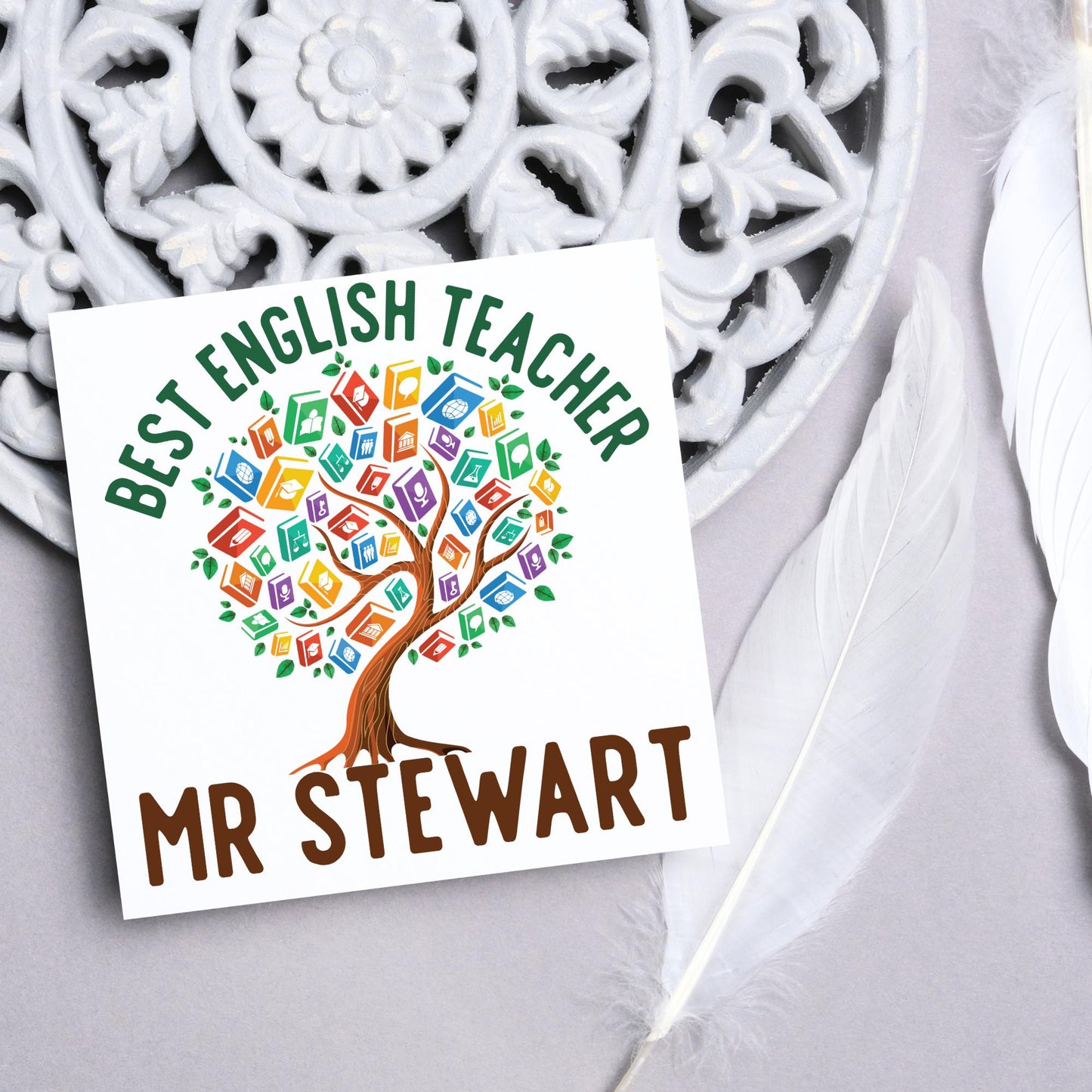 Personalised Thank You Teacher Card, End of Year School Card, Thanks Teacher, School Teacher Card, Teaching Card, Teacher Appreciation