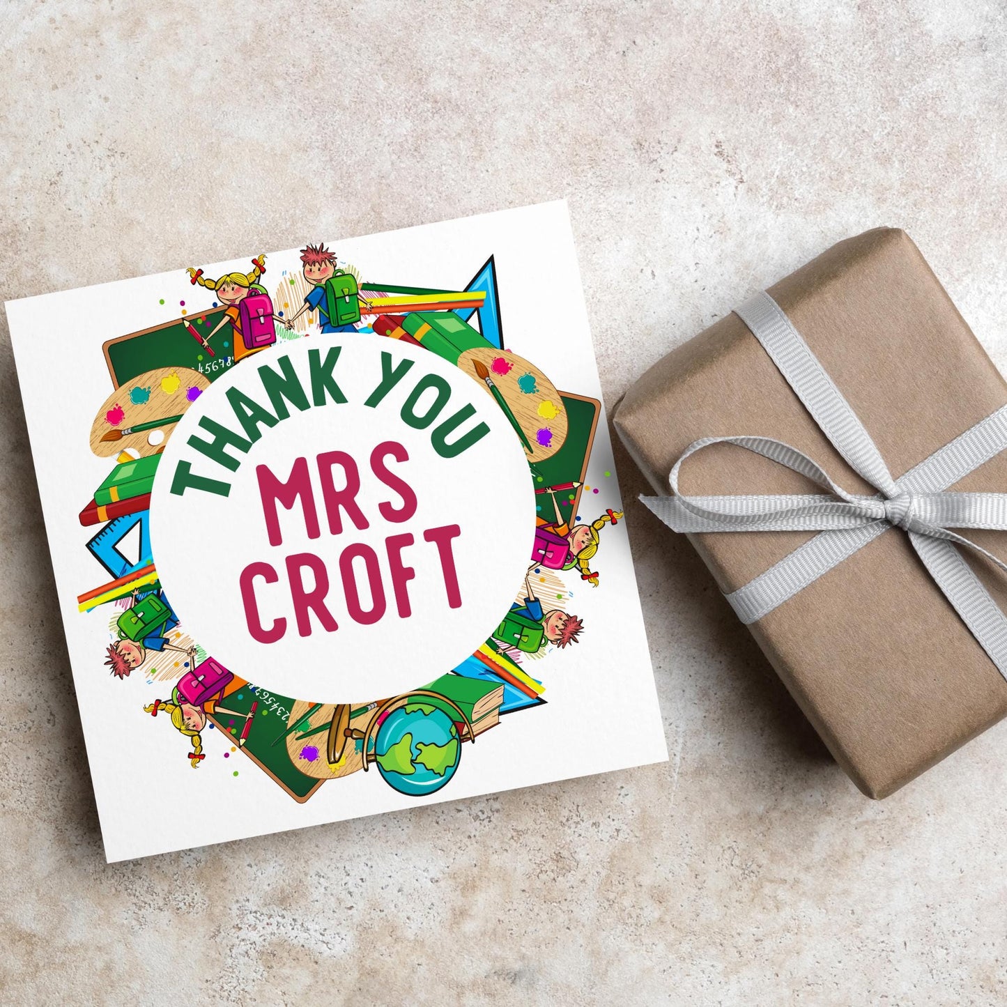 Personalised Thank You Teacher Card, End of Year School Card, Thanks Teacher, School Teacher Card, Teaching Card, Teacher Appreciation