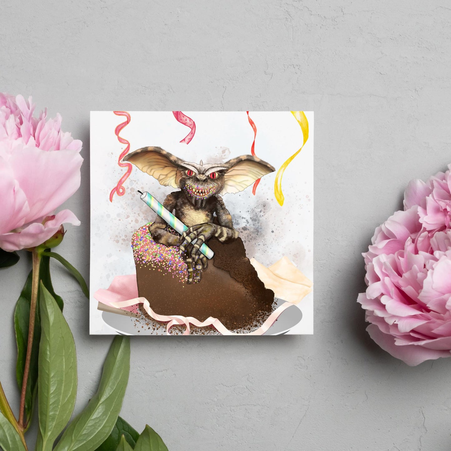 Gremlins Birthday Card, Stripe Gremlin, Birthday Card, Movie Card, 80's Movie Birthday Card, 50th Birthday, Cake Smash, 40th Birthday