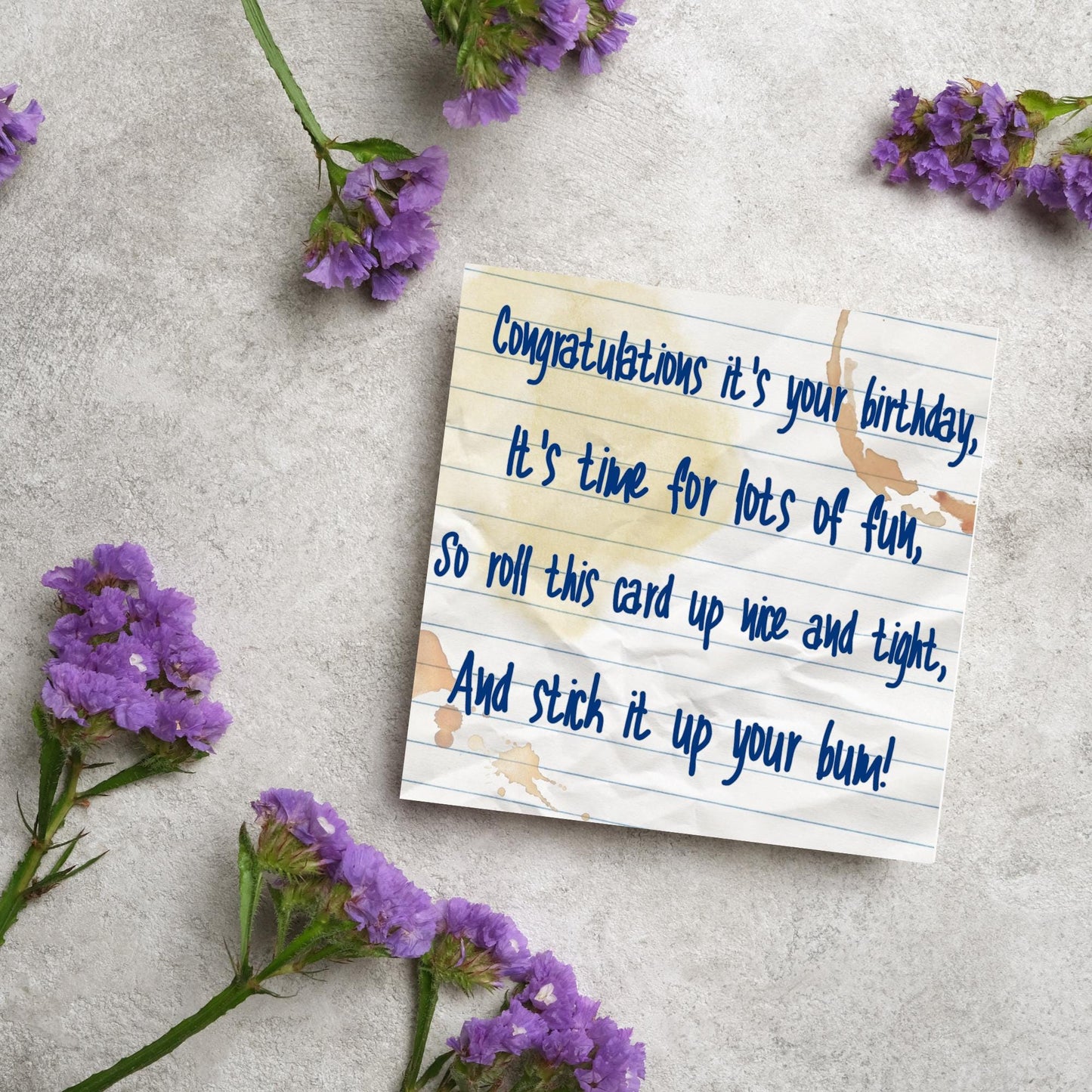 Bottom TV Show Birthday Card, Bottom Quote Birthday Card, Rik Mayall, Eddie and Richie Bottom Card, BBC Bottom, Rude Birthday Card
