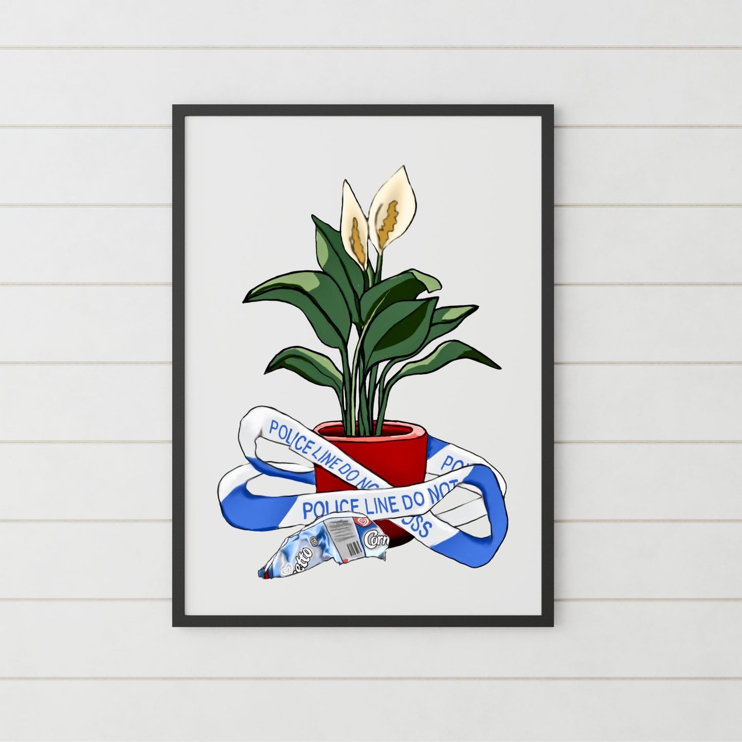 Hot Fuzz Wall Art, A4 Print, High Quality Poster, Edgar Wright Movies, Cornetto Trilogy Poster, Nick Frost, Peace Lily, The Greater Good