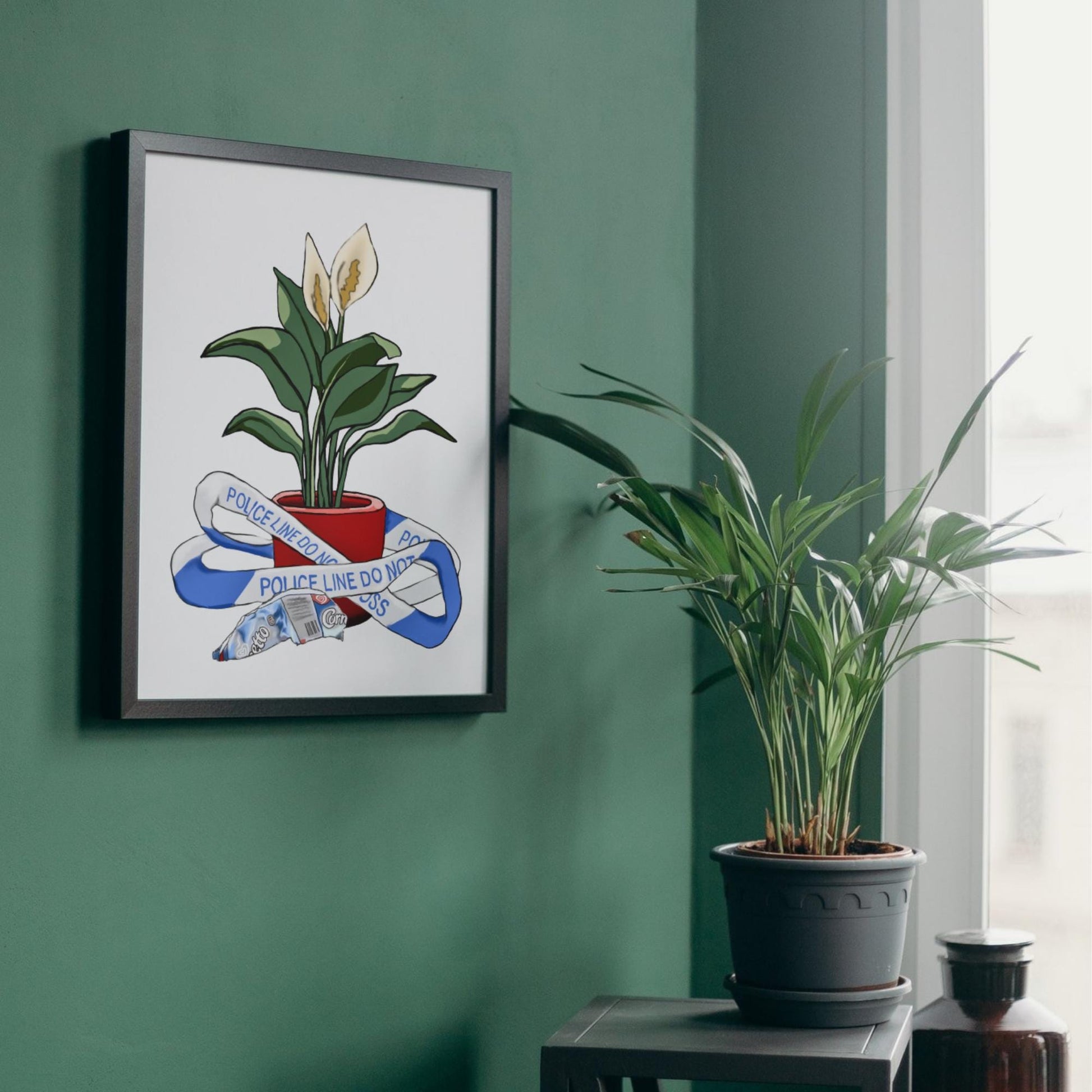 Hot Fuzz Wall Art, A4 Print, High Quality Poster, Edgar Wright Movies, Cornetto Trilogy Poster, Nick Frost, Peace Lily, The Greater Good