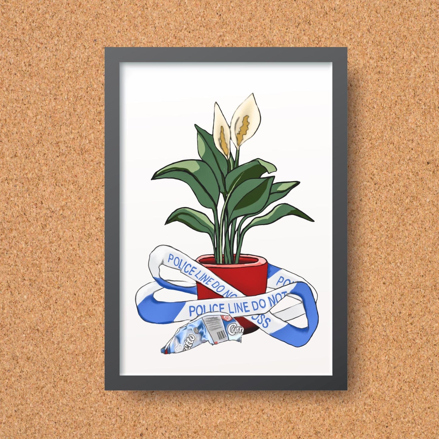 Hot Fuzz Wall Art, A4 Print, High Quality Poster, Edgar Wright Movies, Cornetto Trilogy Poster, Nick Frost, Peace Lily, The Greater Good