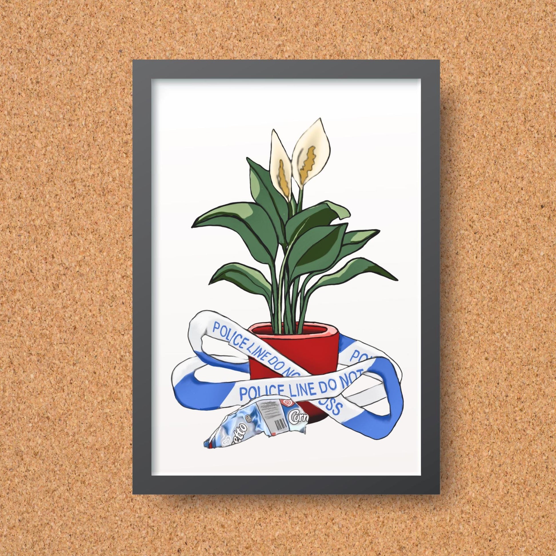 Hot Fuzz Wall Art, A4 Print, High Quality Poster, Edgar Wright Movies, Cornetto Trilogy Poster, Nick Frost, Peace Lily, The Greater Good