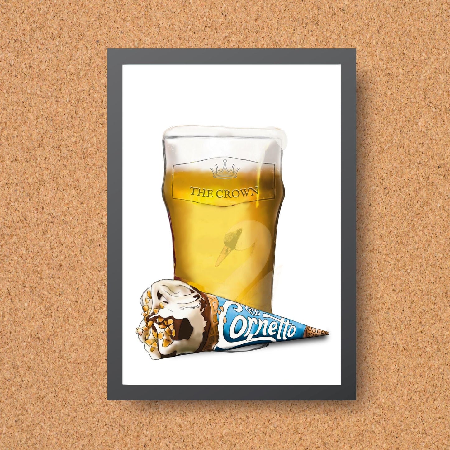 Cornetto Trilogy A4 Print, High Quality Wall Art, Shaun of The Dead, Hot Fuzz, World's End, Single Print or set of Three Original Artwork