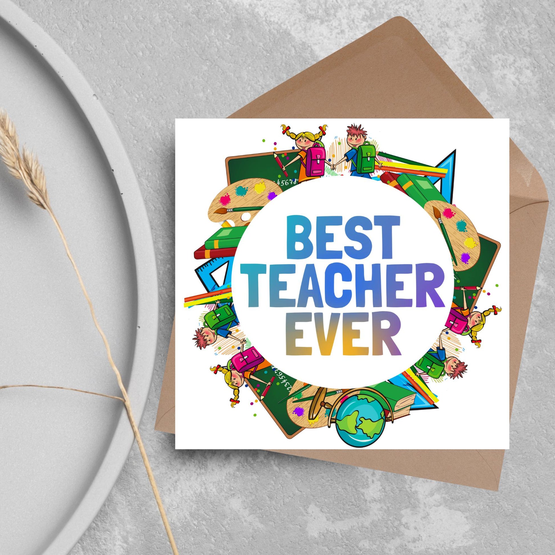 Thank You Teacher Card, End of Year School Card, Thanks Teacher, School Teacher Card, Teaching Card, Teacher Appreciation