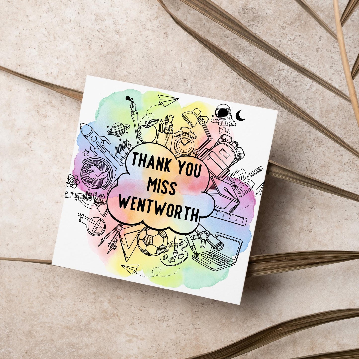 Personalised Thank You Teacher Card, End of Year School Card, Thanks Teacher, School Teacher Card, Teaching Card, Teacher Appreciation