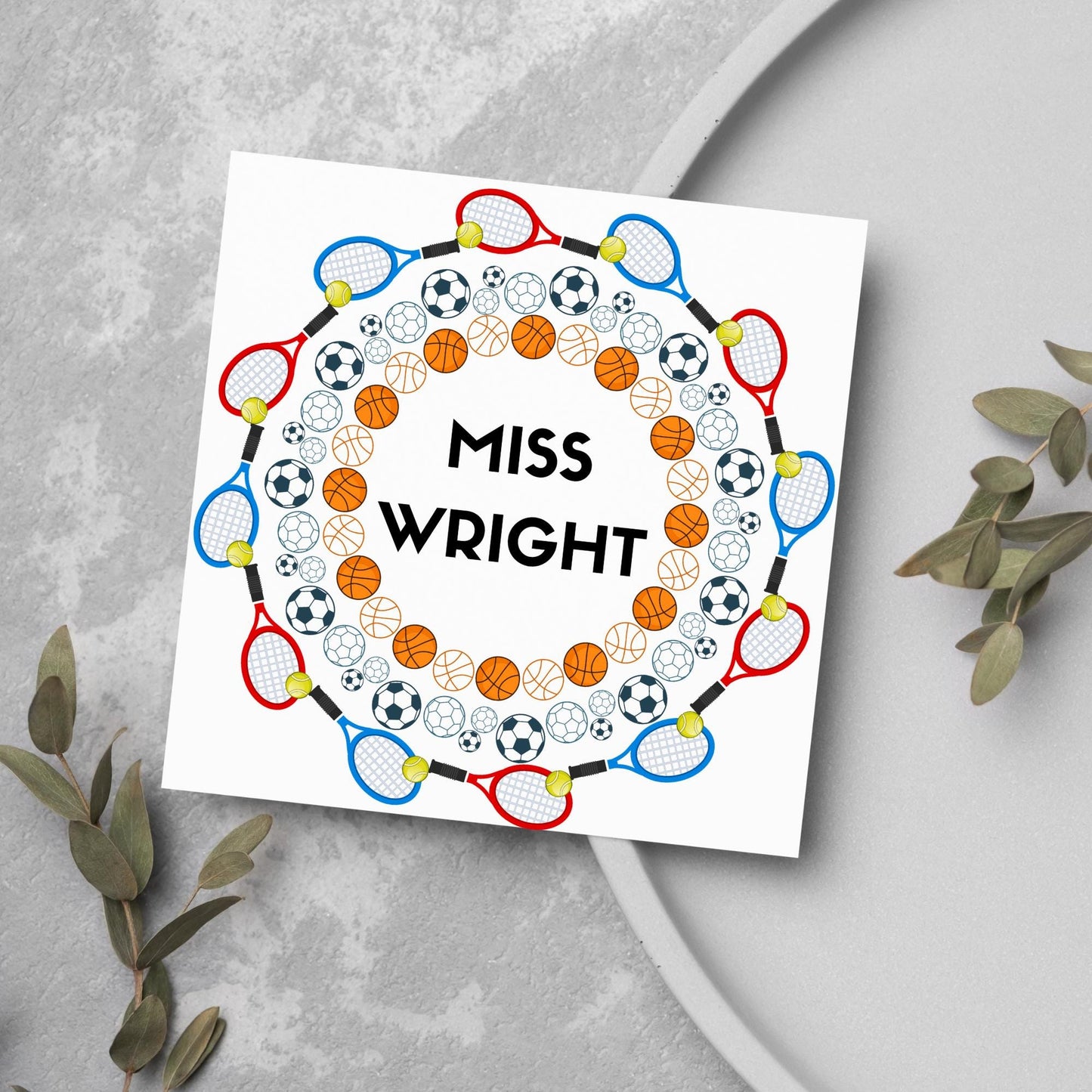 Personalised Thank You Teacher Card, End of Year School Card, Thanks Teacher, School Sport Teacher Card, Teaching Card, Teacher Appreciation