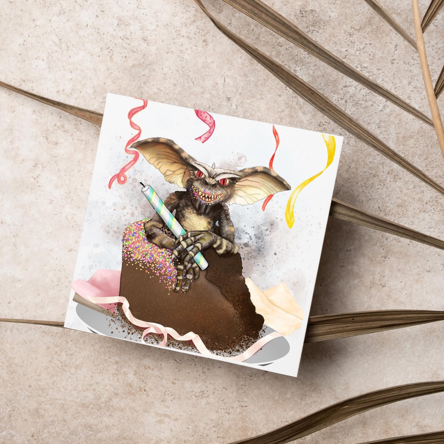 Gremlins Birthday Card, Stripe Gremlin, Birthday Card, Movie Card, 80's Movie Birthday Card, 50th Birthday, Cake Smash, 40th Birthday