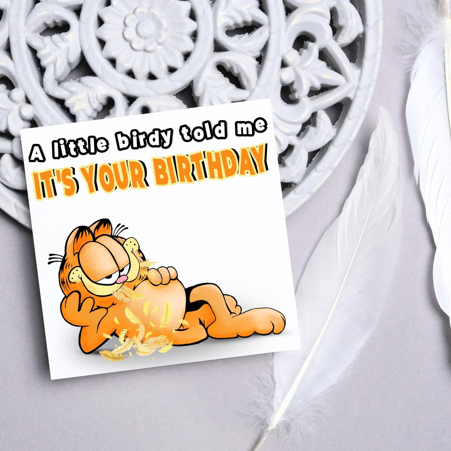 Garfield Birthday Card, Garfield Cartoon, Birthday Card, 40th Birthday, 30th Birthday, Garfield the Cat, Funny Cartoon Card