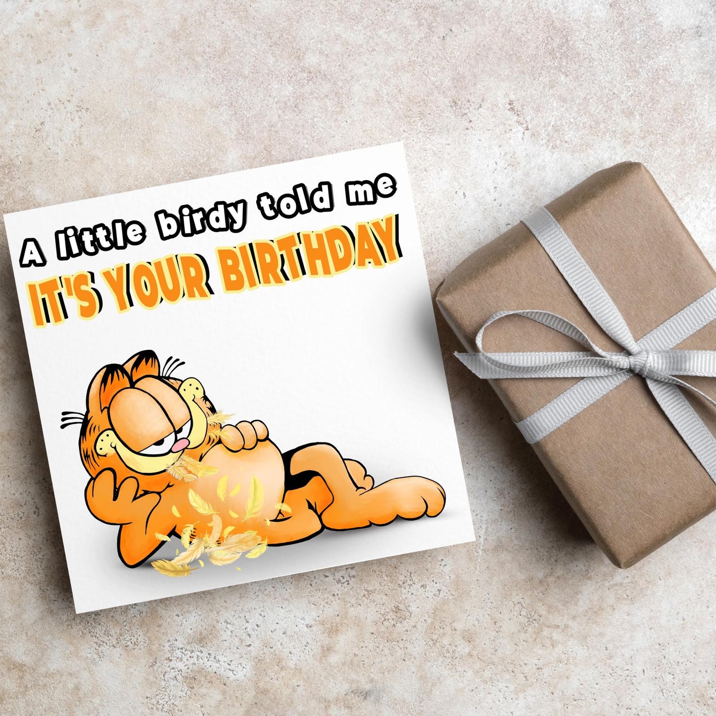 Garfield Birthday Card, Garfield Cartoon, Birthday Card, 40th Birthday, 30th Birthday, Garfield the Cat, Funny Cartoon Card