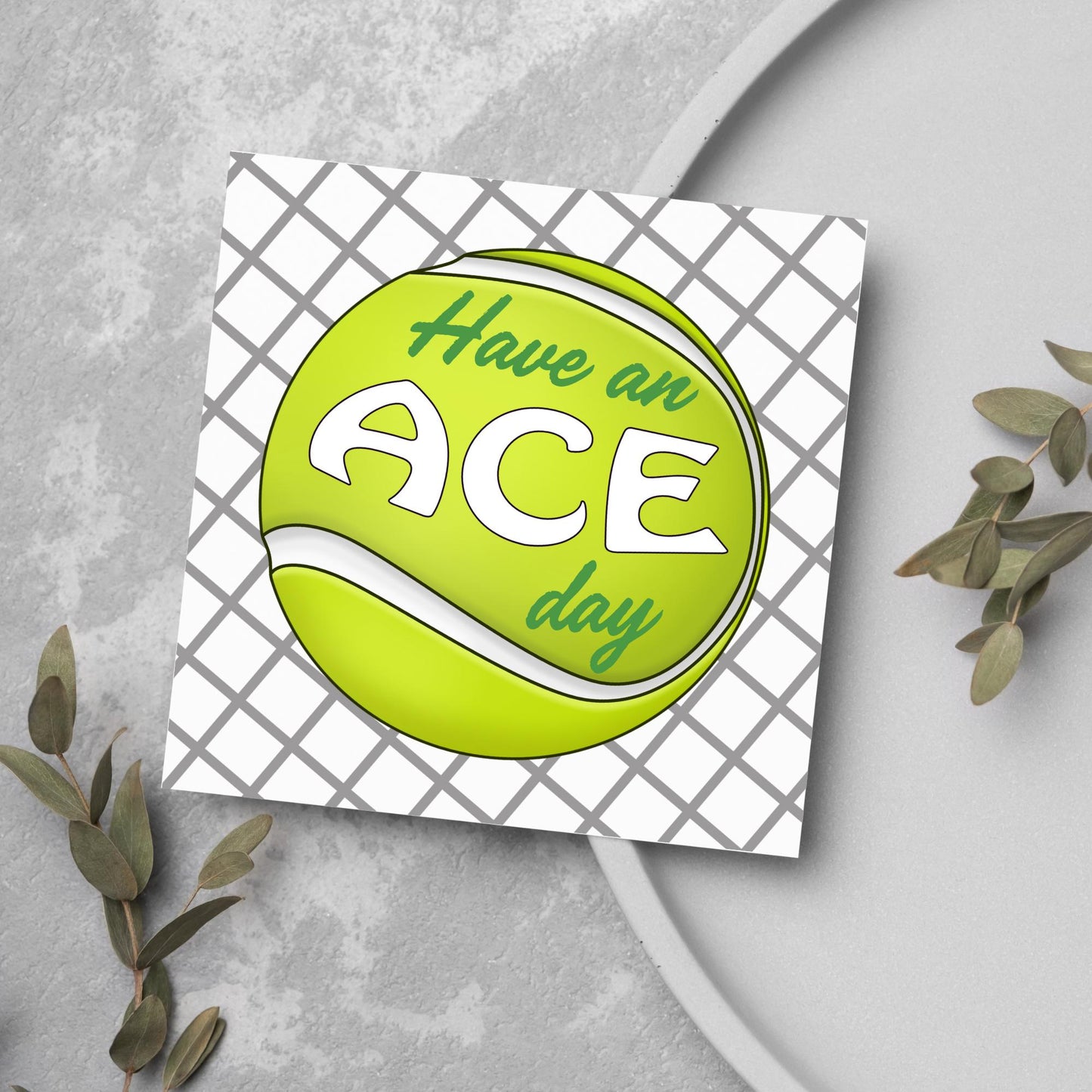 Tennis Card, Ace Birthday Card, Tennis Congratulations Card, Tennis Love Card, Tennis Pun Any Occasion Card, Sports Congrats, Wimbledon