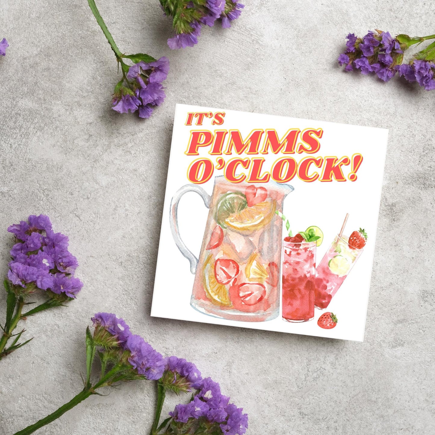 Pimms Card, Wimbledon Birthday Card, Tennis Congratulations Card, Tennis Love Card, Tennis Pun Any Occasion Card, Sports Congrats, Wimbledon