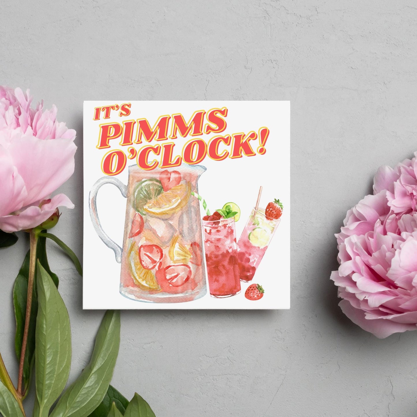 Pimms Card, Wimbledon Birthday Card, Tennis Congratulations Card, Tennis Love Card, Tennis Pun Any Occasion Card, Sports Congrats, Wimbledon