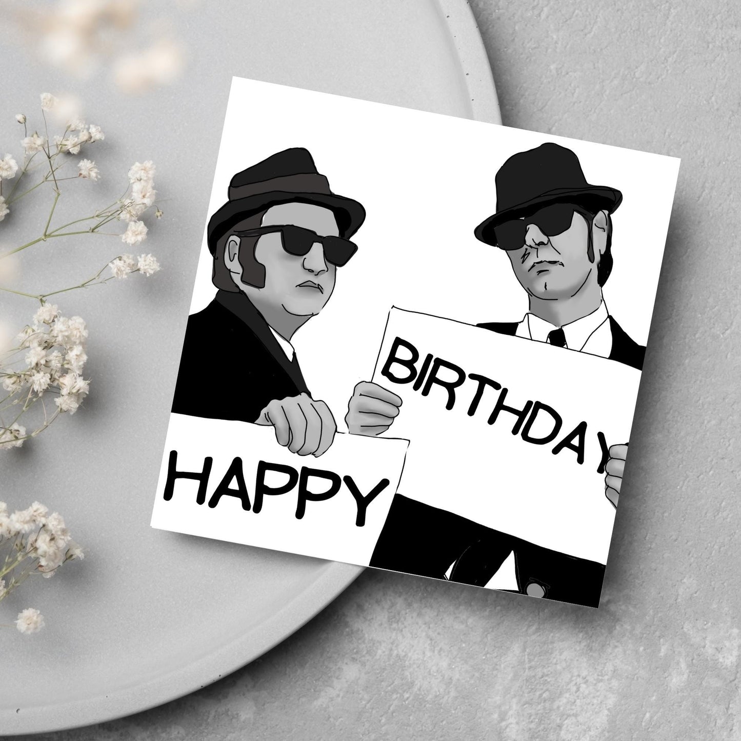 Blues Brothers Birthday Card, Classic Movie Card, Birthday Card For Dad, For Uncle, 50th Birthday Card, Jake and Elwood, 40th Birthday Card