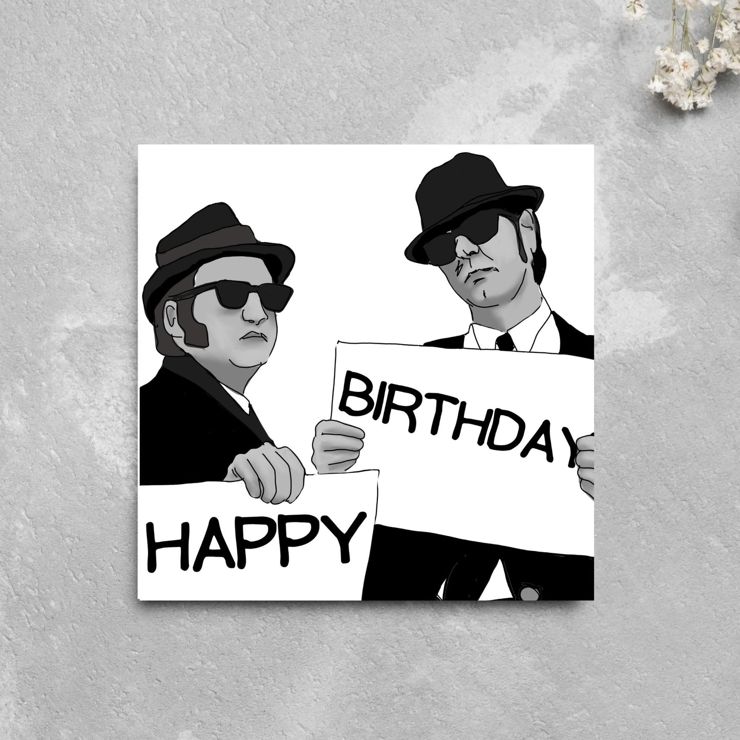Blues Brothers Birthday Card, Classic Movie Card, Birthday Card For Dad, For Uncle, 50th Birthday Card, Jake and Elwood, 40th Birthday Card