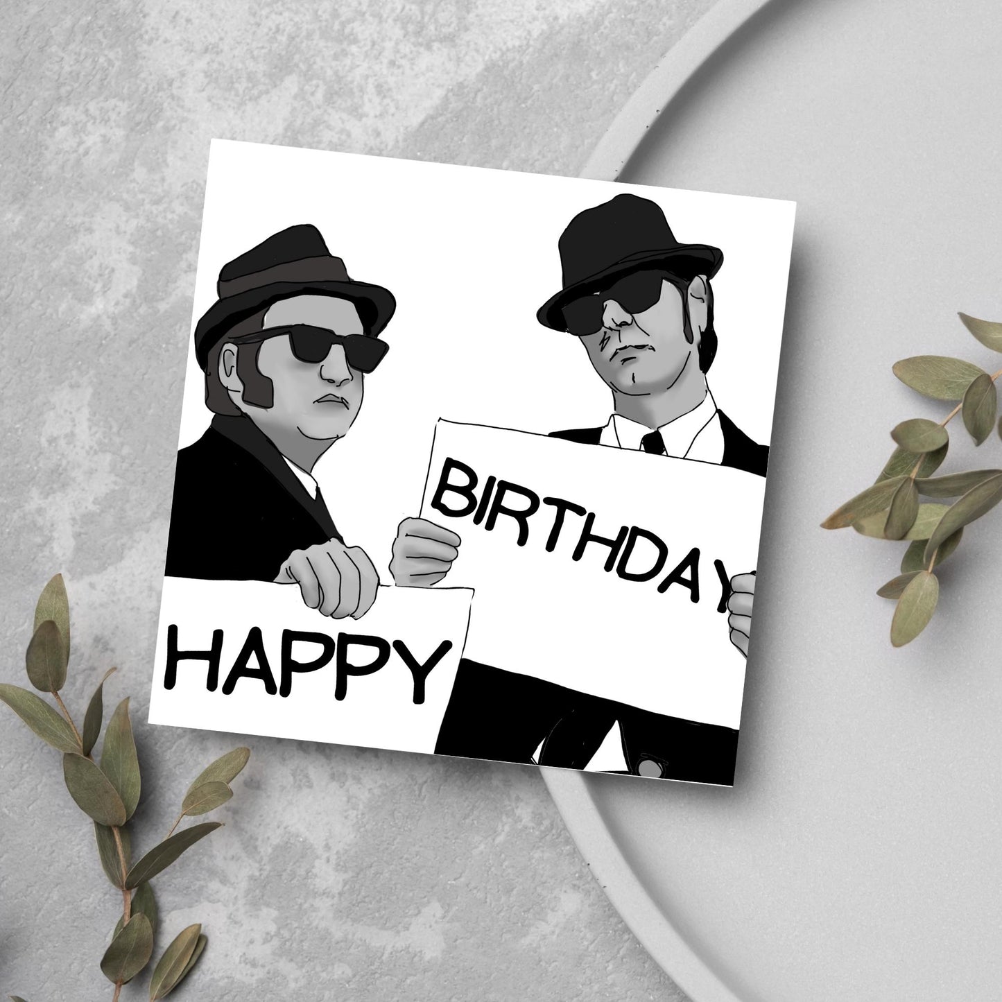 Blues Brothers Birthday Card, Classic Movie Card, Birthday Card For Dad, For Uncle, 50th Birthday Card, Jake and Elwood, 40th Birthday Card