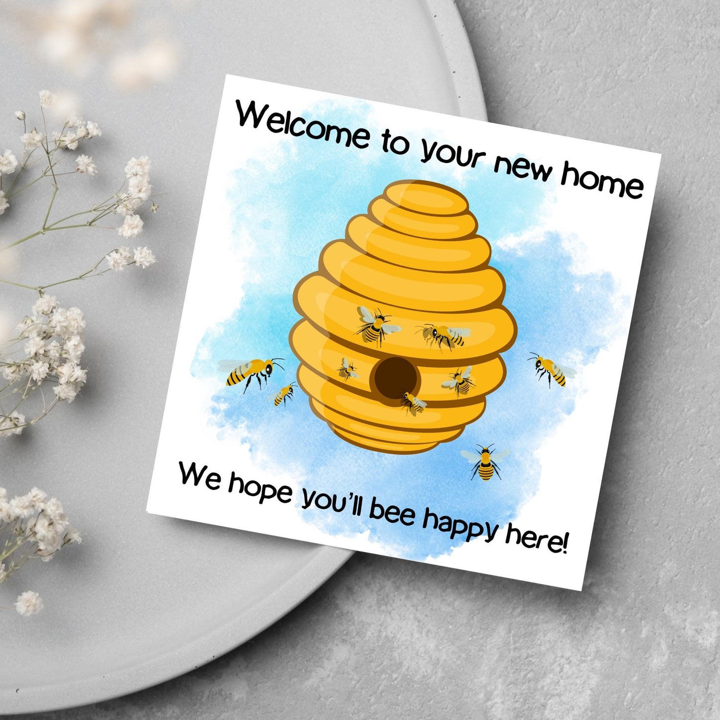 New Home Bee card, Moving House, First Home card, New House card, Moving Card, Moving home card, Relocating card, Welcome Home, Buying House